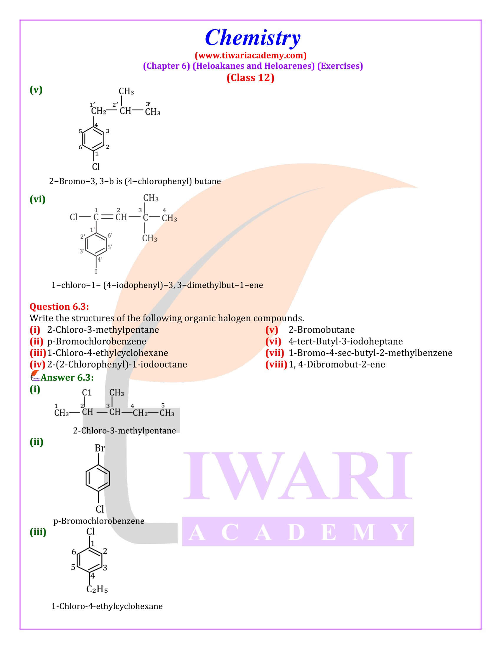 NCERT Solutions for Class 12 Chemistry Chapter 6 in English