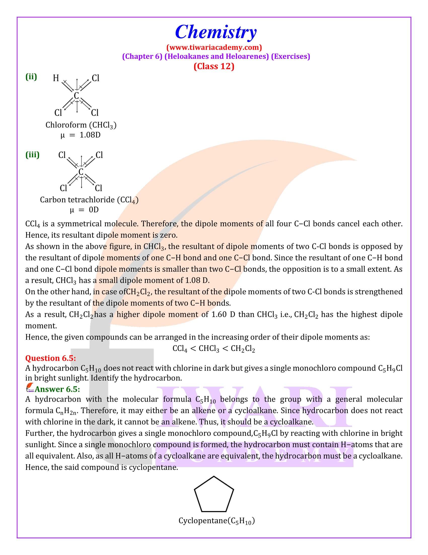 NCERT Solutions for Class 12 Chemistry Chapter 6 for new session
