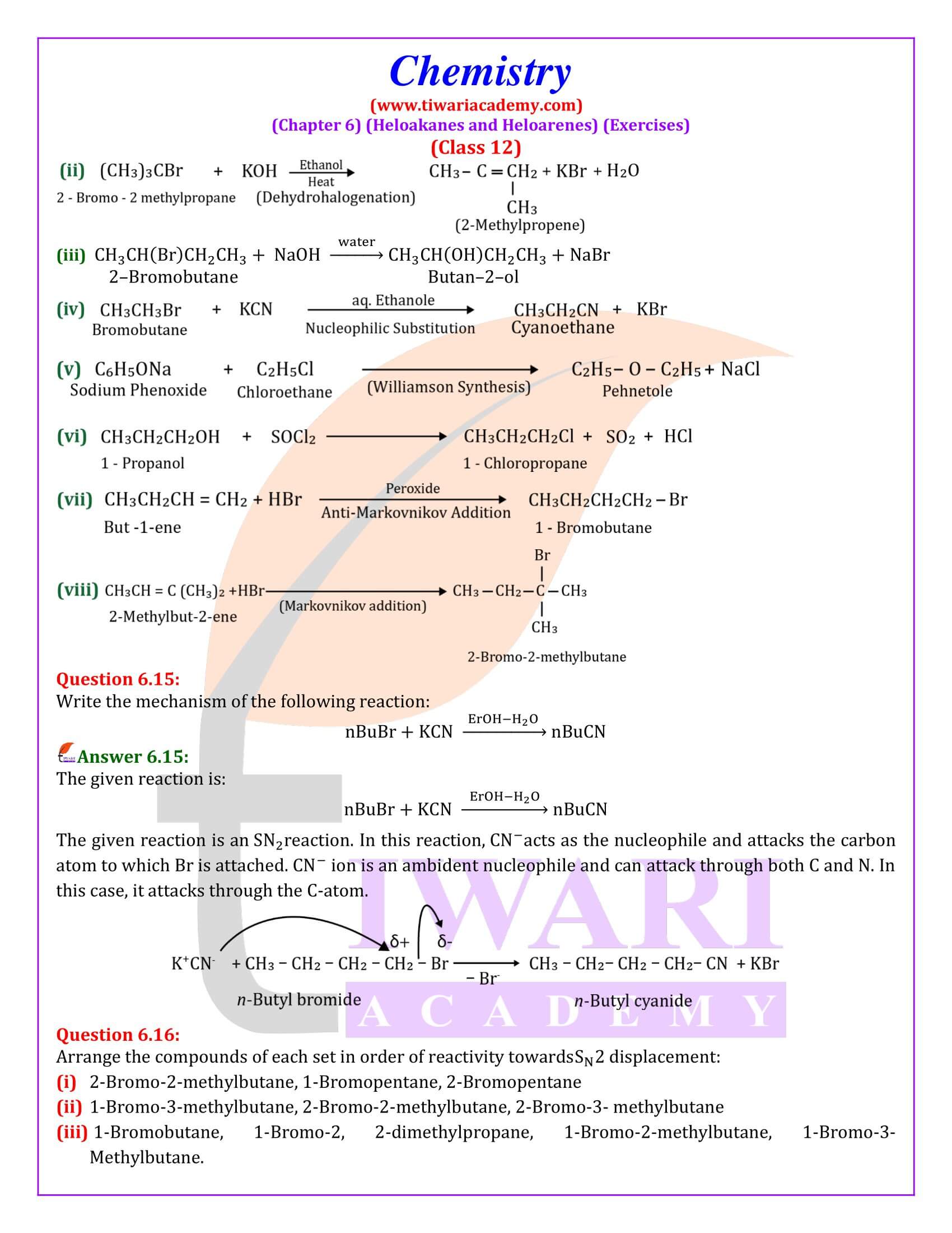 NCERT Class 12 Chemistry Chapter 6 free solutions