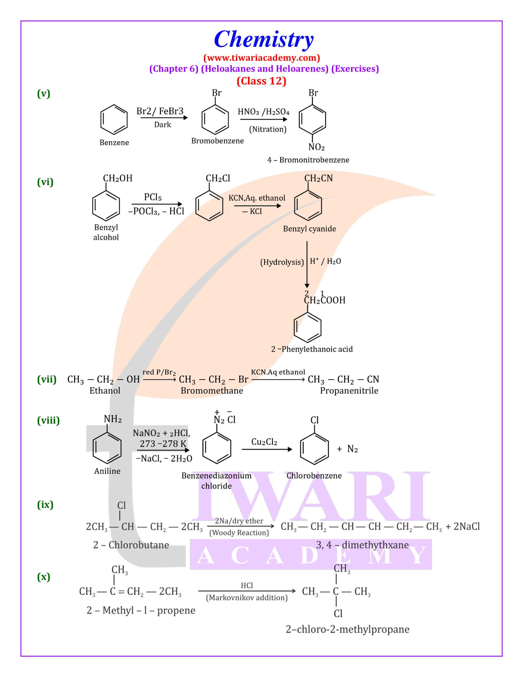 Class 12 Chemistry Chapter 6 Answers