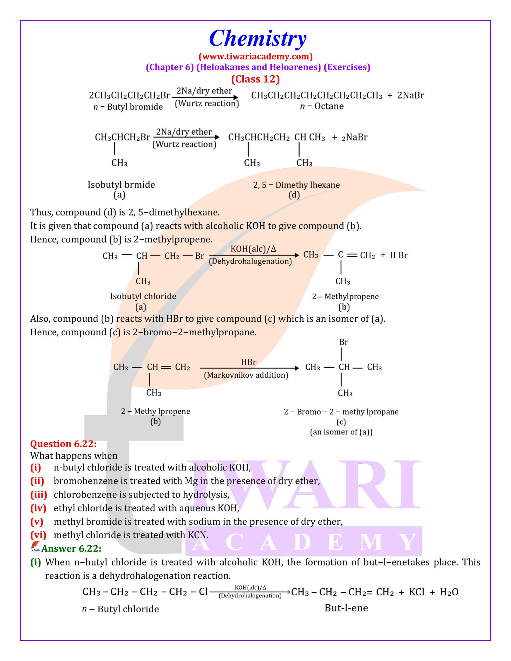 Class 12 Chemistry Chapter 6 free to use