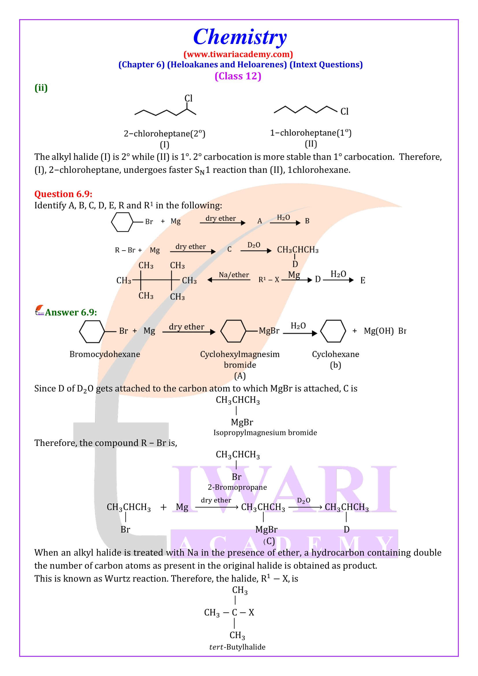 Class 12 Chemistry Chapter 6 Intext Solutions