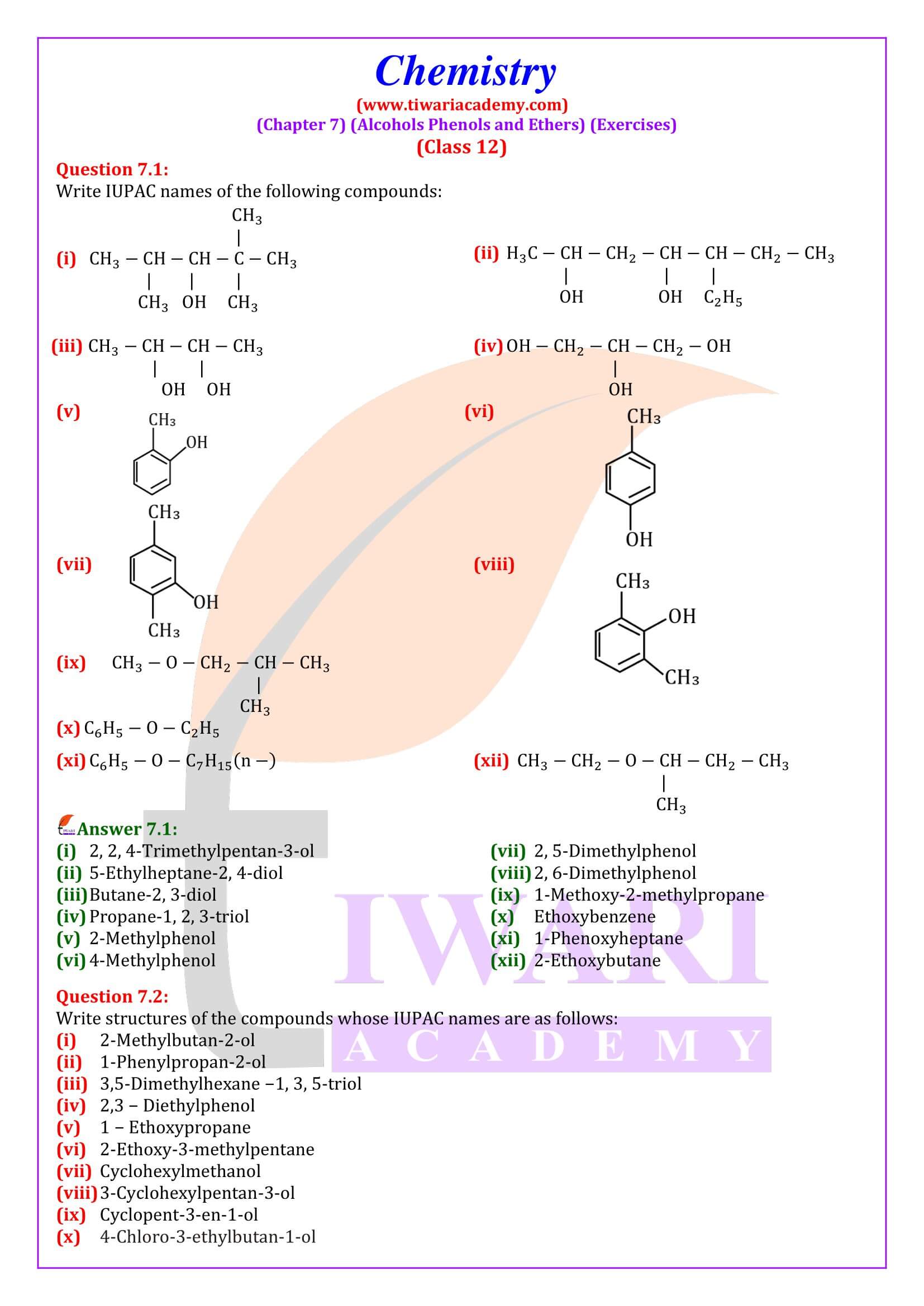 Class 12 Chemistry Chapter 7