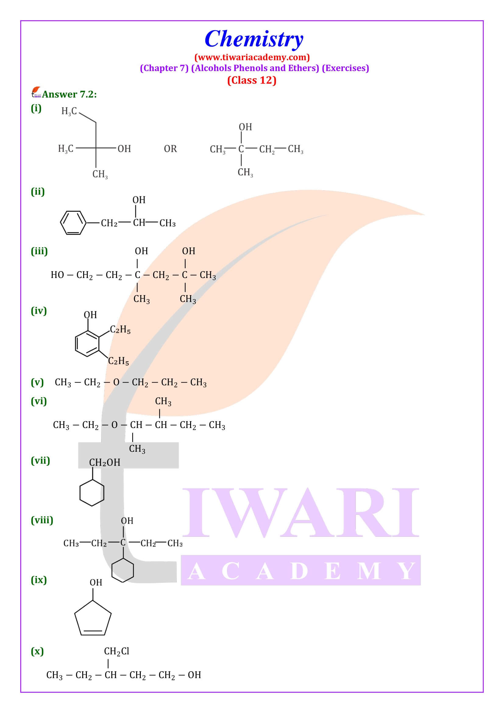 NCERT Solutions for Class 12 Chemistry Chapter 7