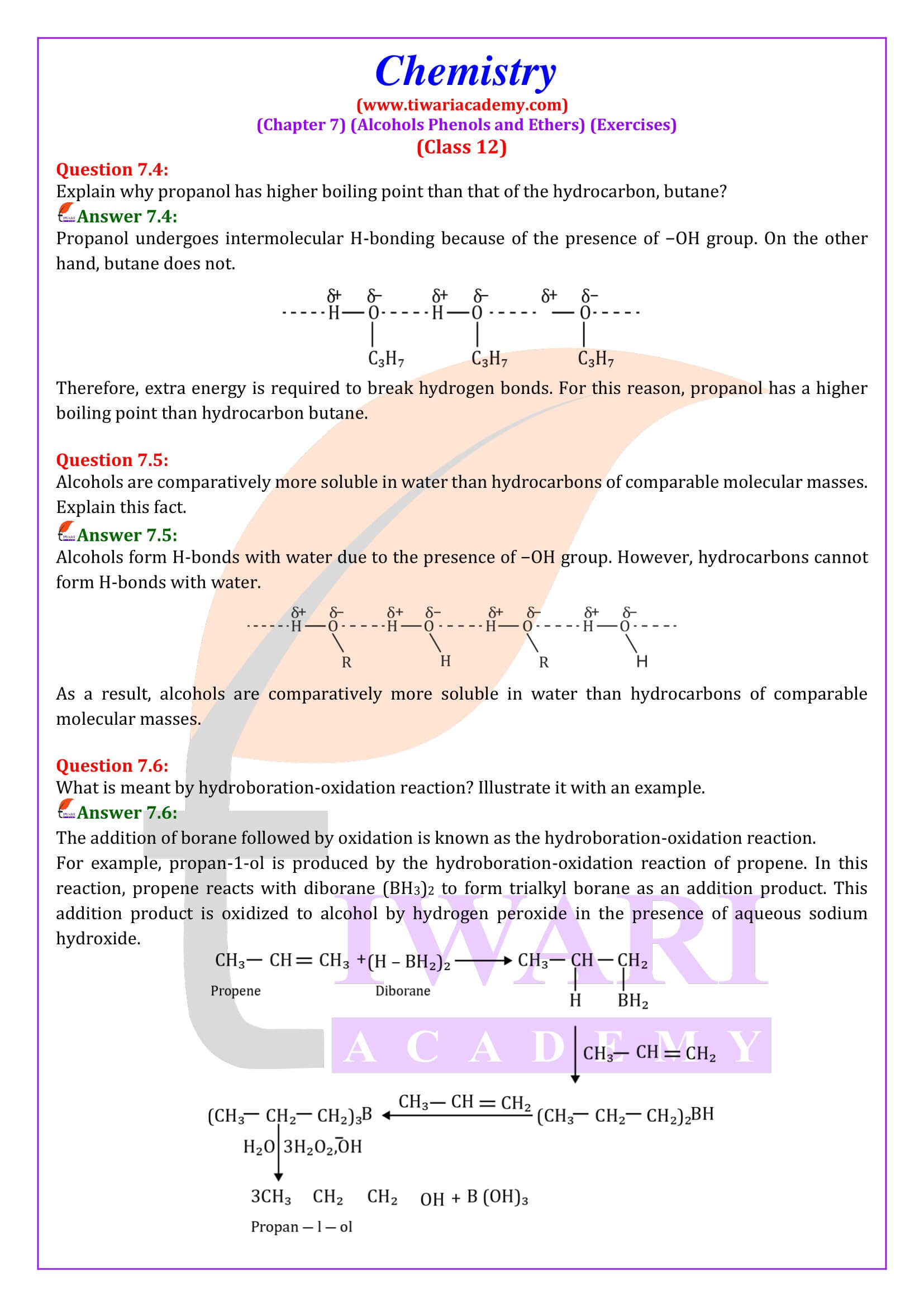 NCERT Solutions for Class 12 Chemistry Chapter 7 for new session