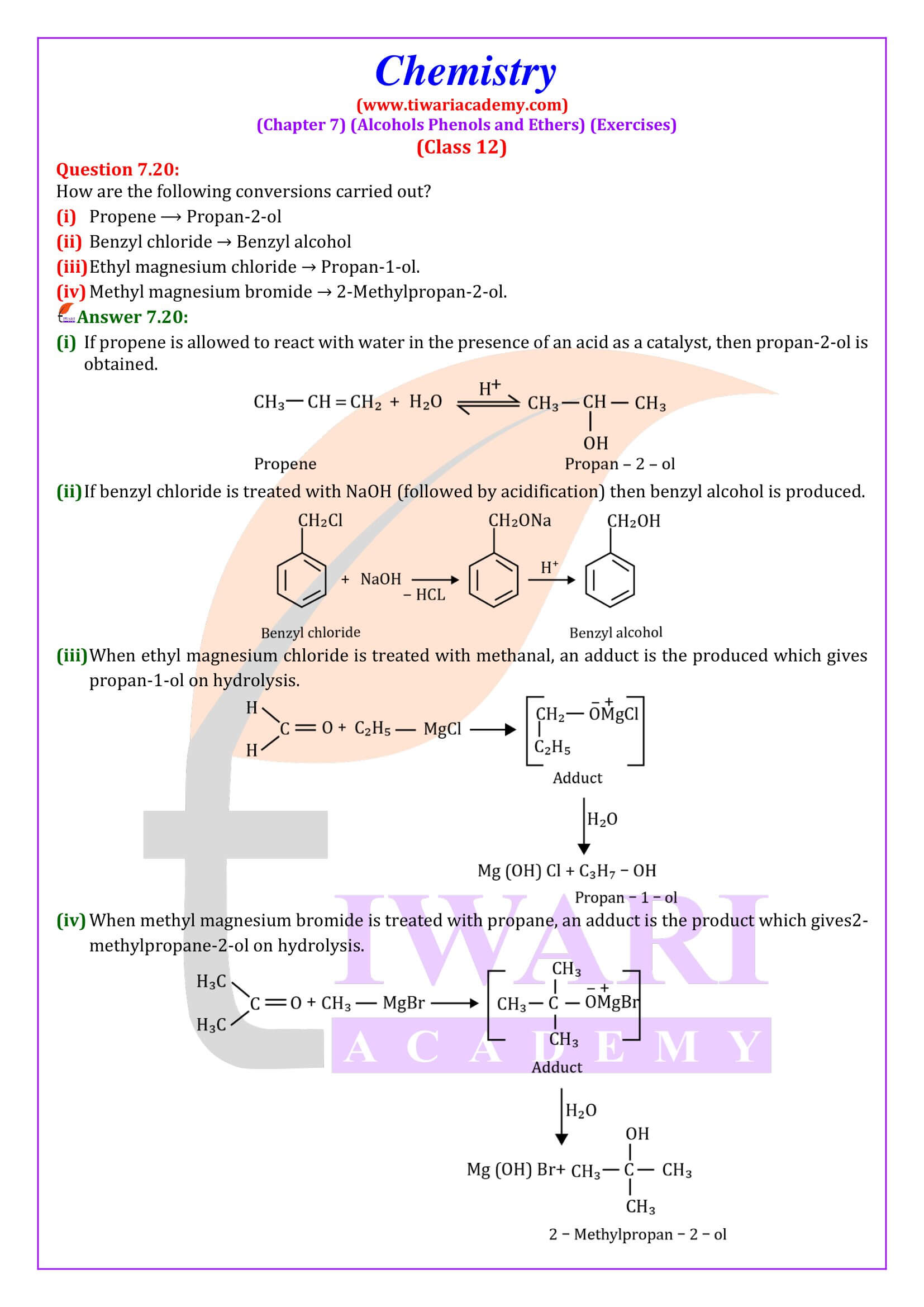 Class 12 Chemistry Chapter 7 in English Medium