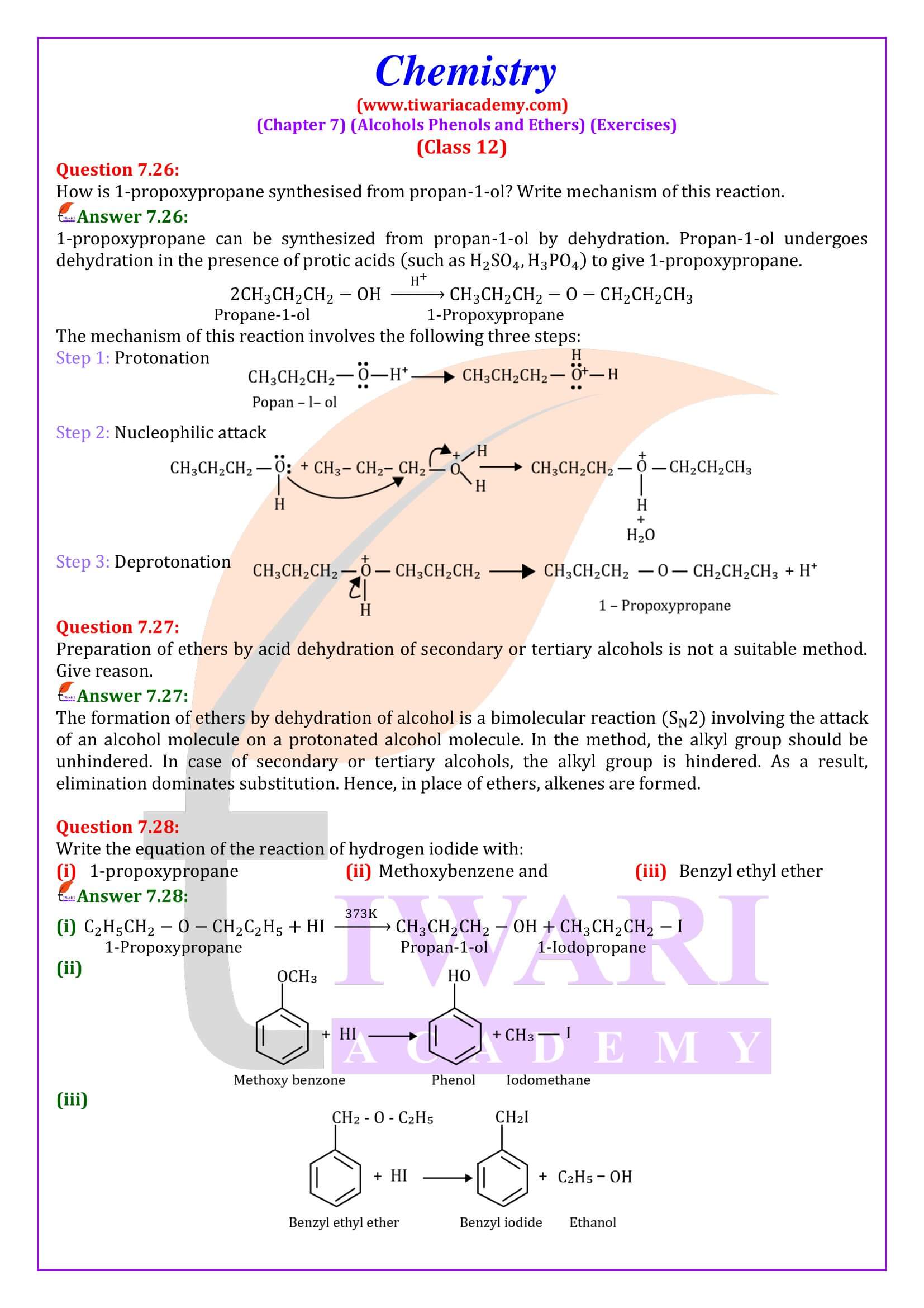 Class 12 Chemistry Chapter 7 English medium solutions