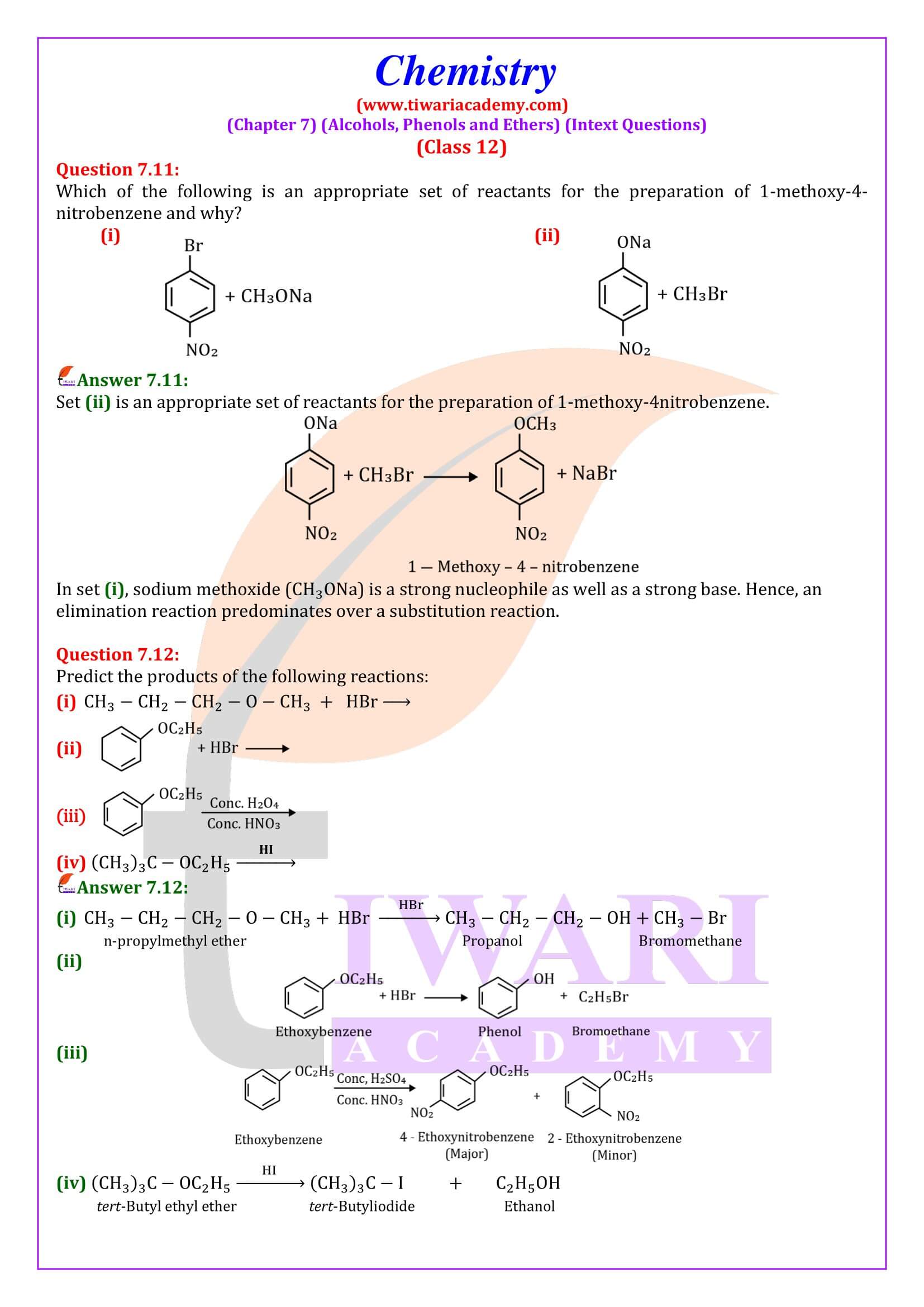 Class 12 Chemistry Chapter 7 Intext