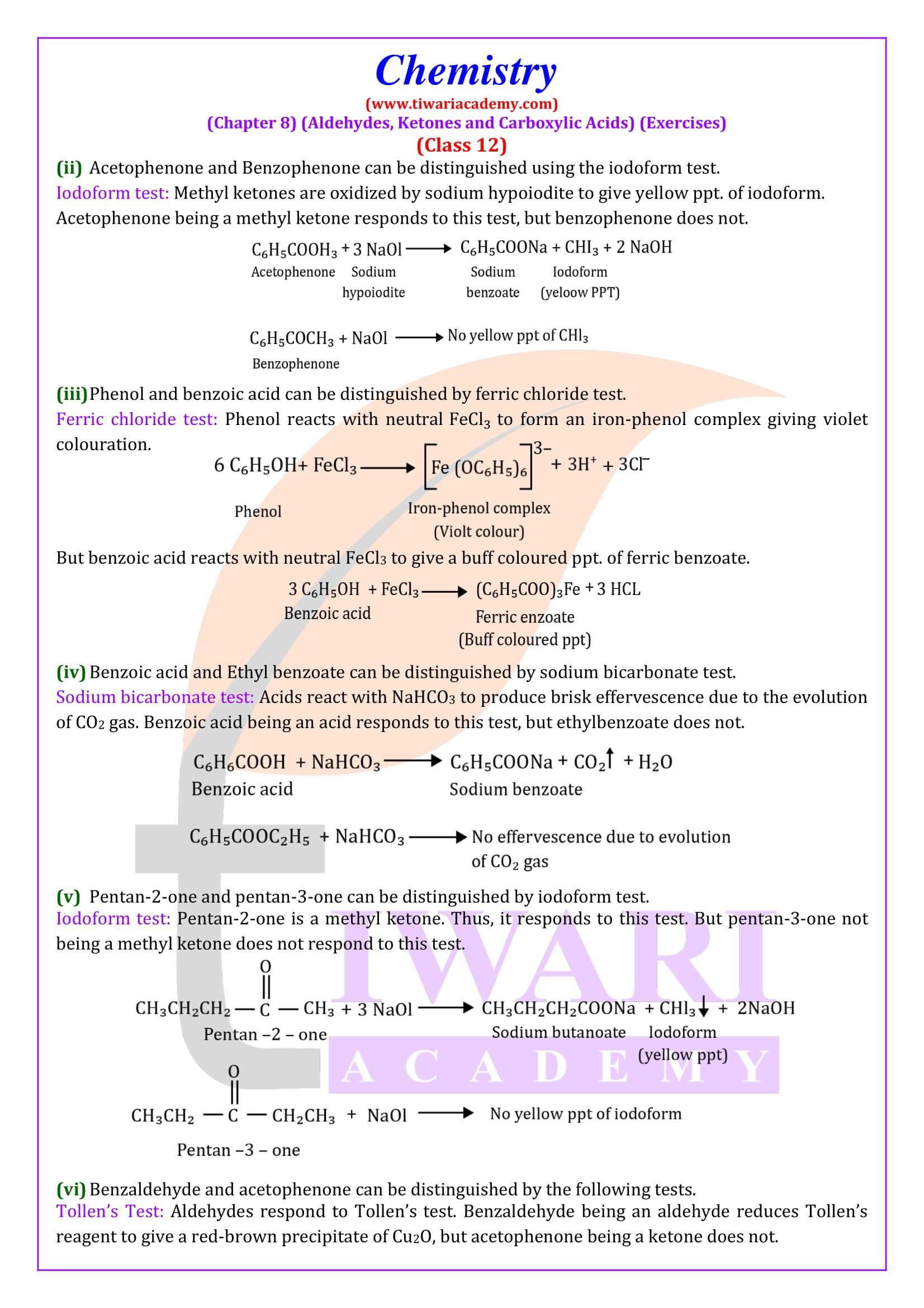 Class 12 Chemistry Chapter 8 Solutions