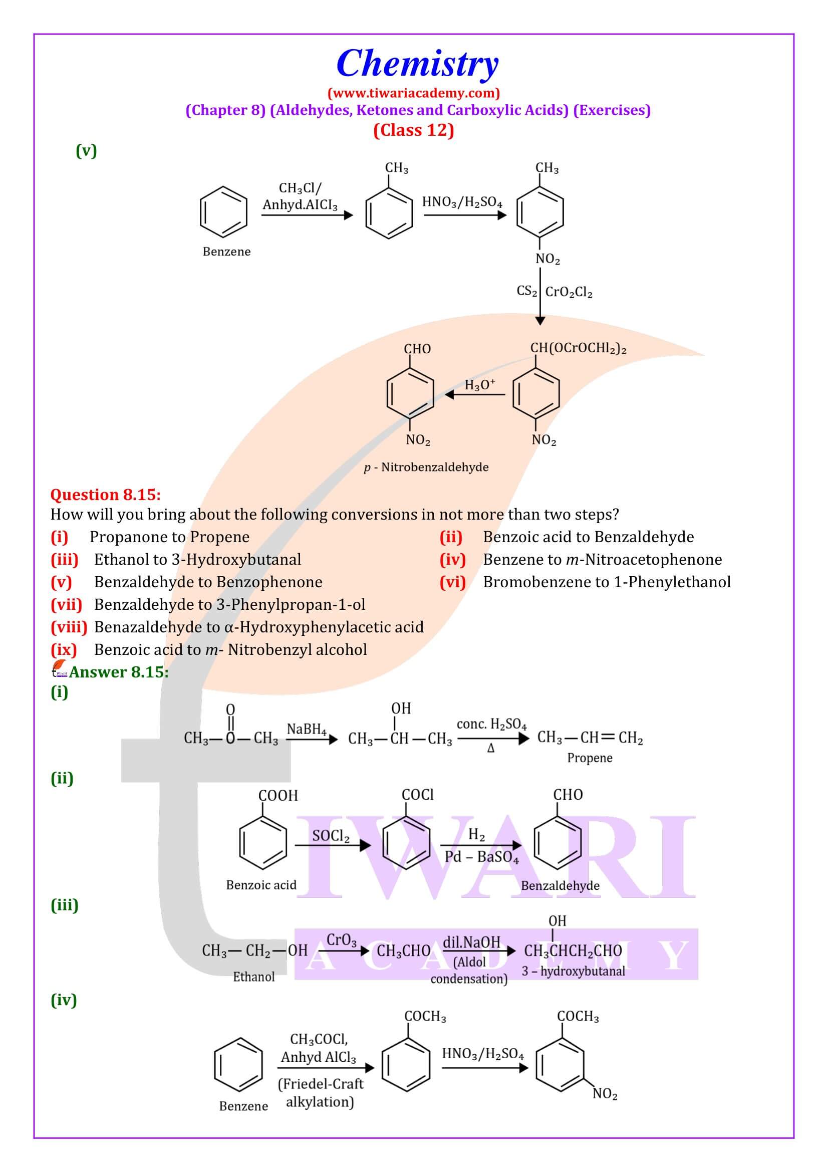 Class 12 Chemistry Chapter 8 guide