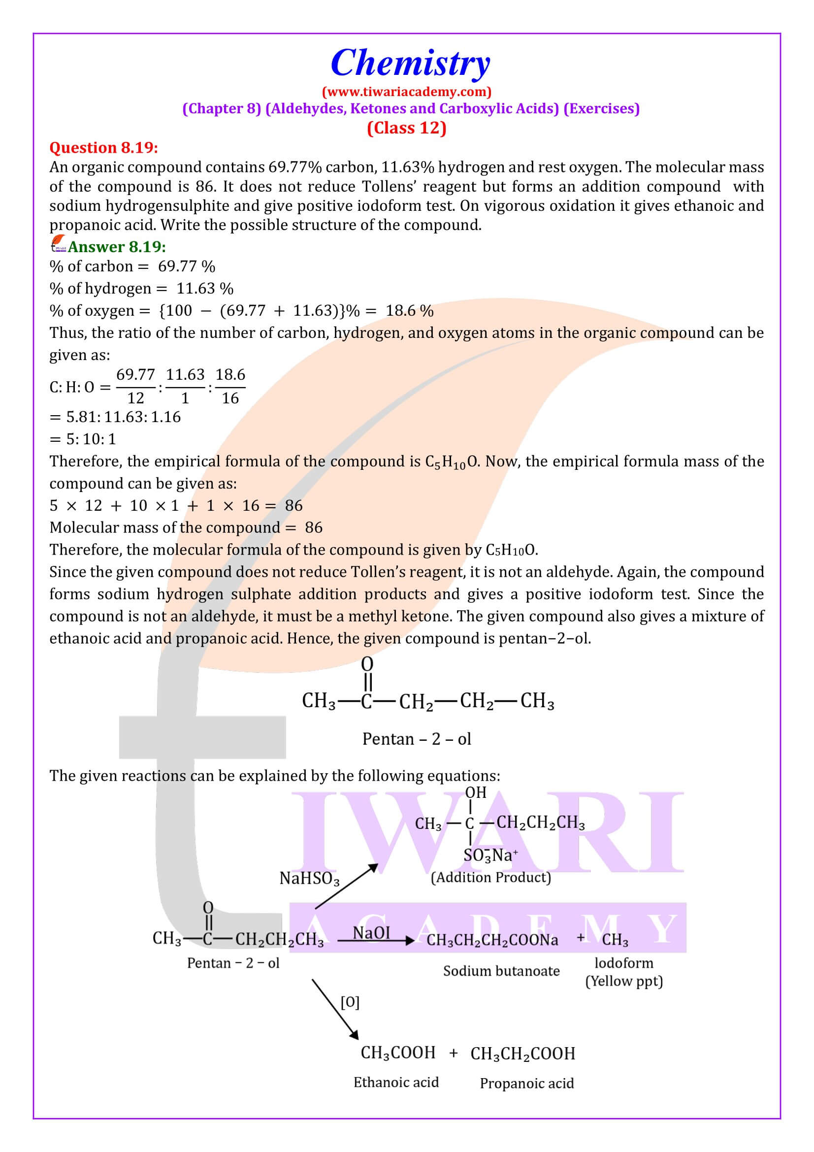 Class 12 Chemistry Chapter 8 Guide in English