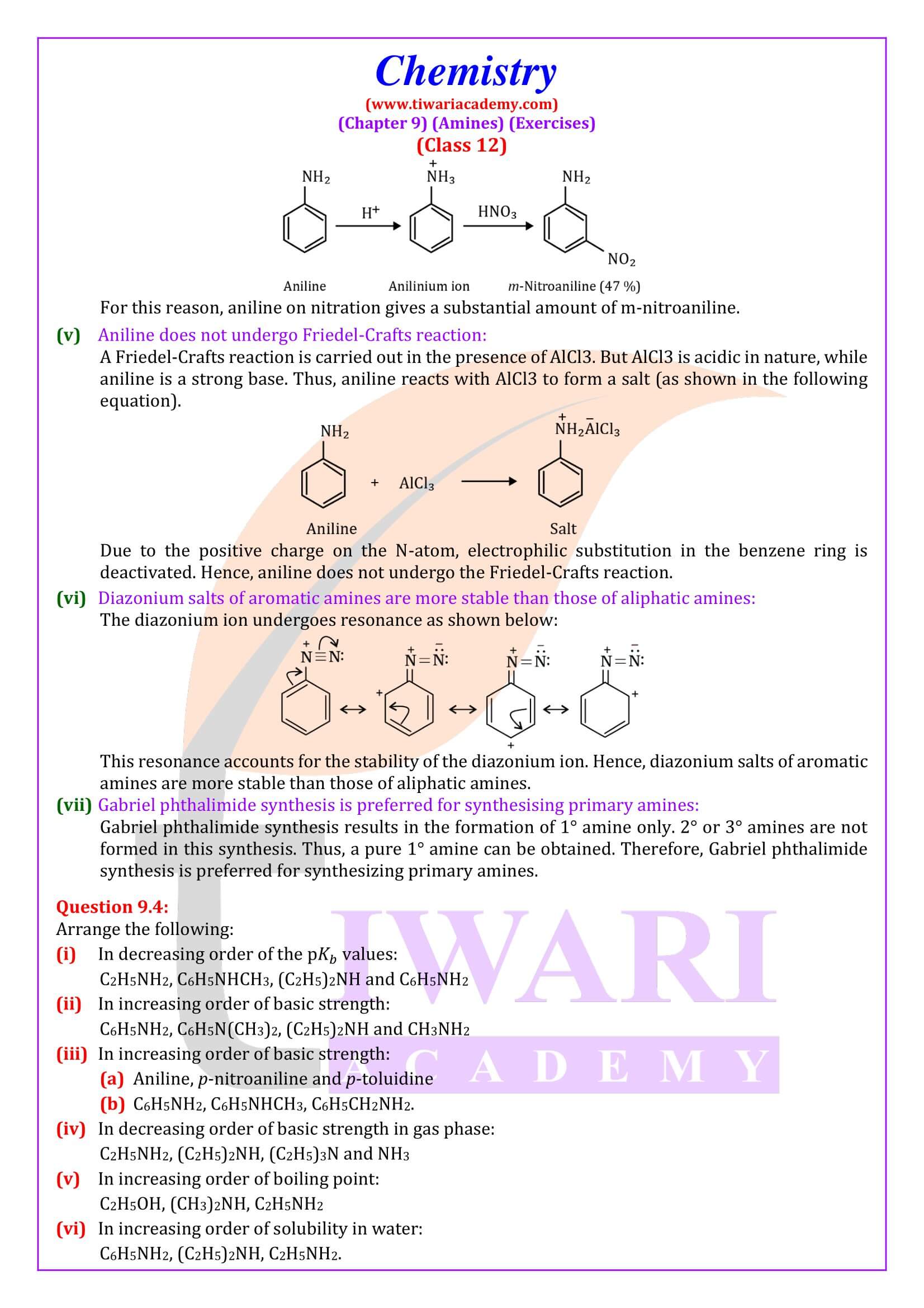 NCERT Solutions for Class 12 Chemistry Chapter 9 for new session