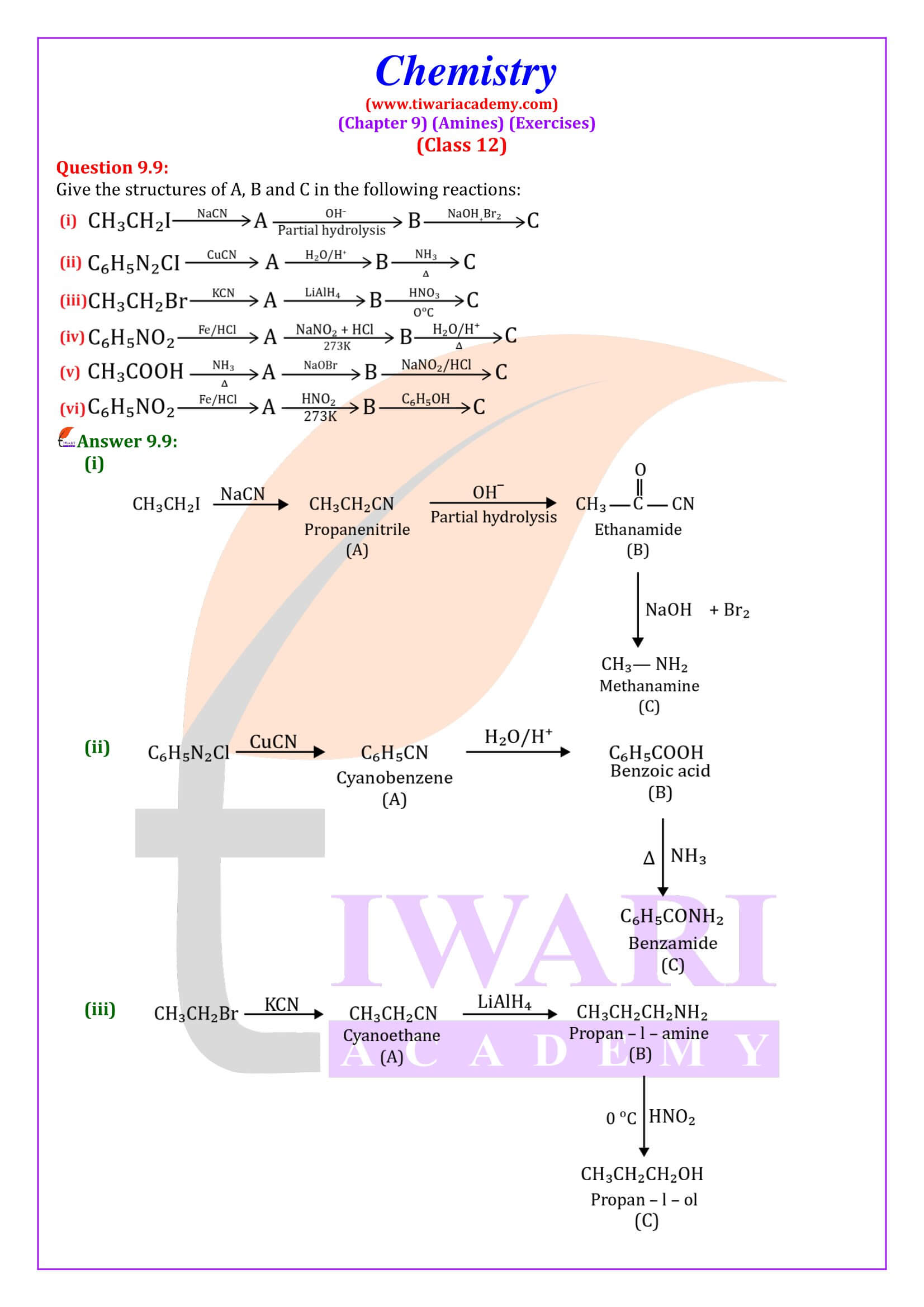 Class 12 Chemistry Chapter 9 Solution in English