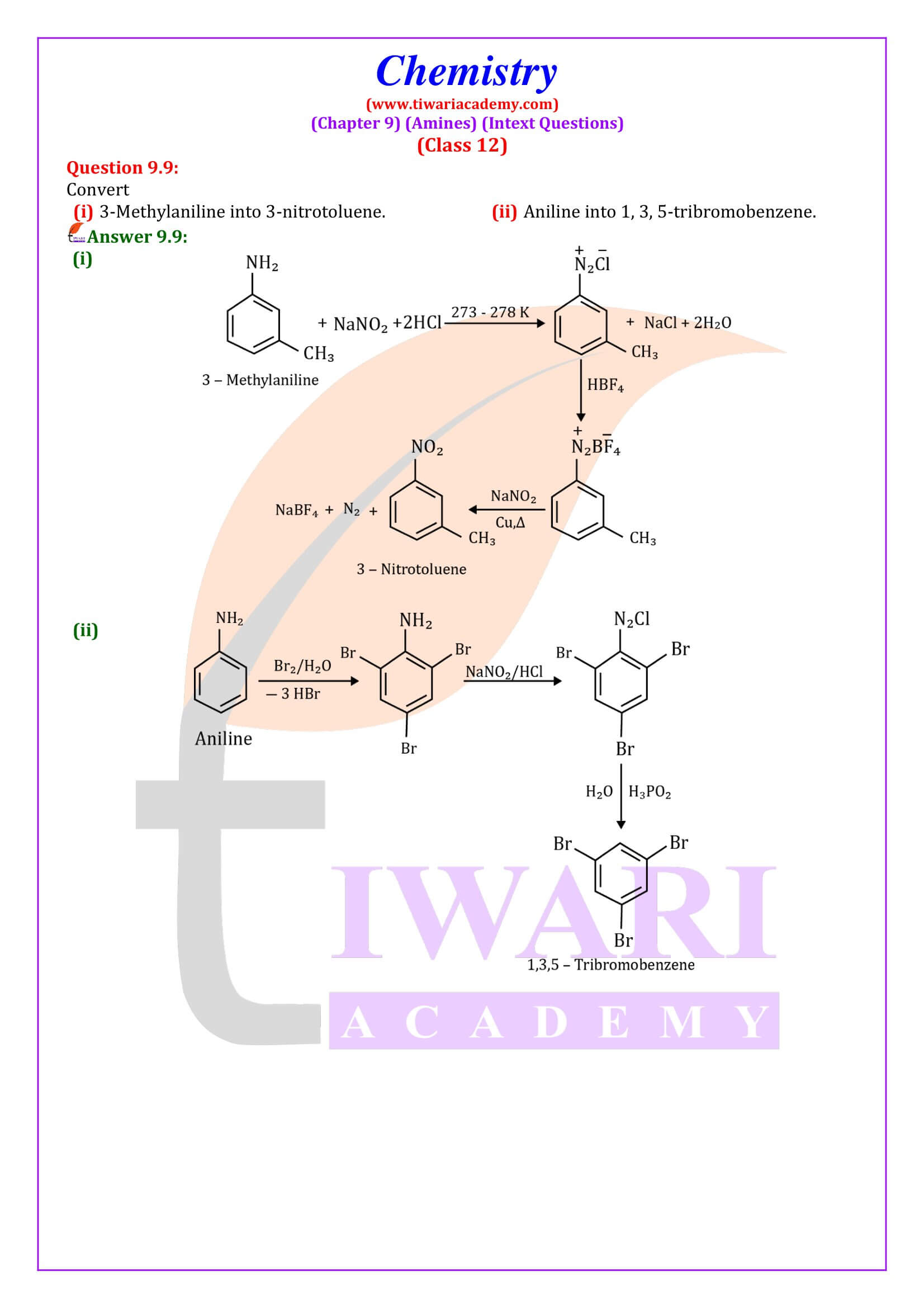 Class 12 Chemistry Chapter 9 Intext Exercises