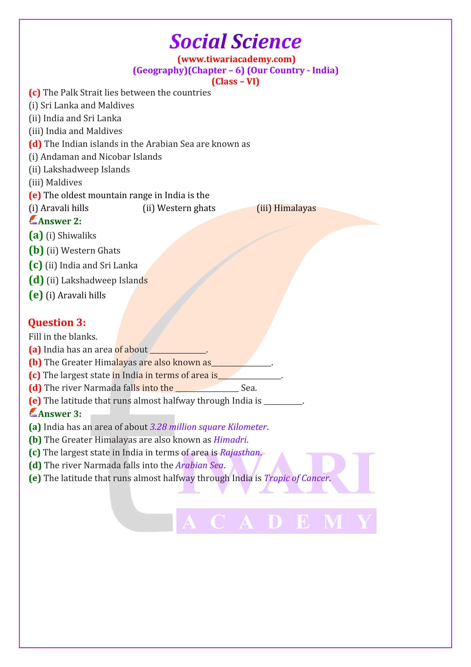 Class 6 Geography Chapter 6