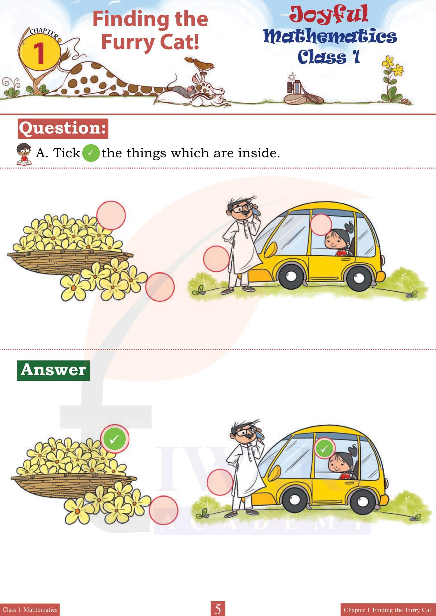 NCERT Solutions for Class 1 Maths Joyful Chapter 1 Question Answers