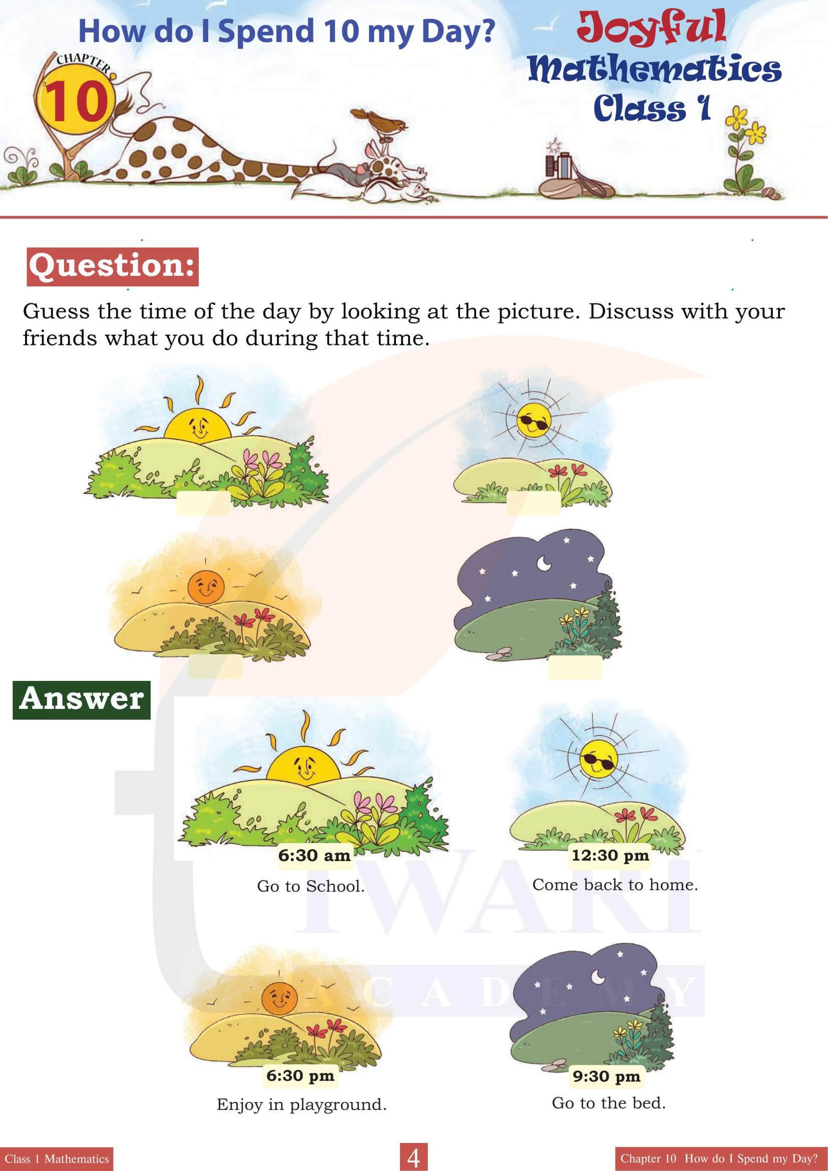 Class 1 Maths Joyful Chapter 10