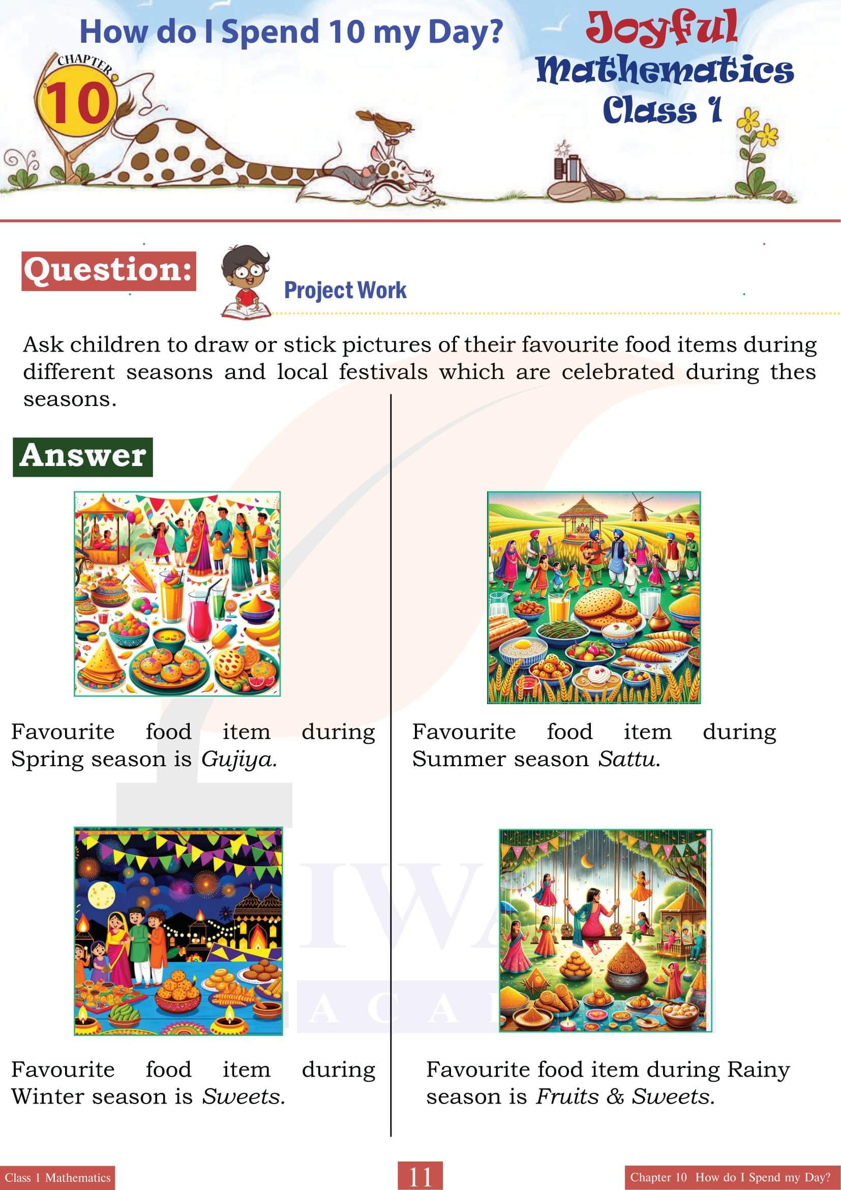 Class 1 Maths Joyful Chapter 10 Assignments