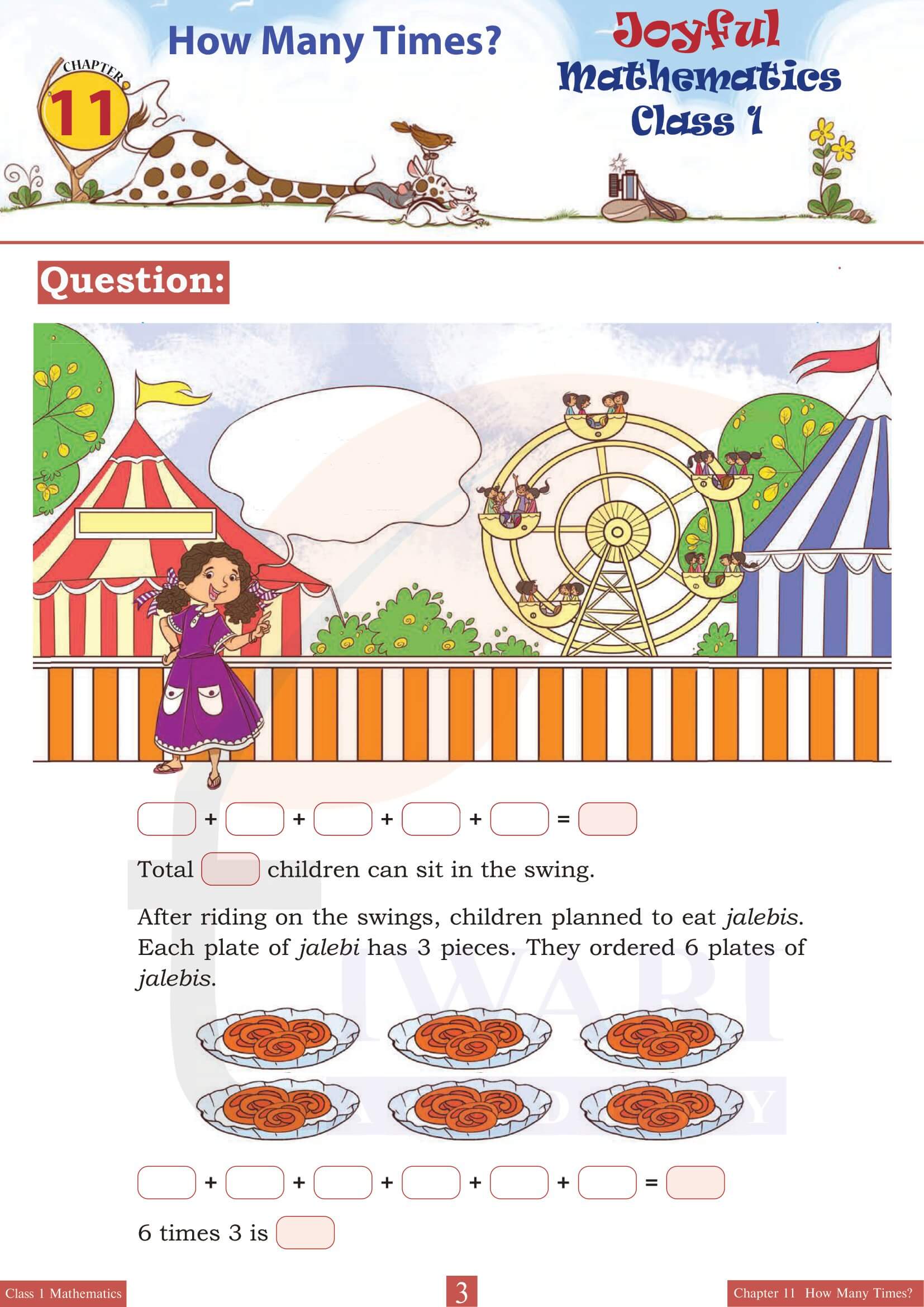 Class 1 Maths Joyful Chapter 11 How Many Times?