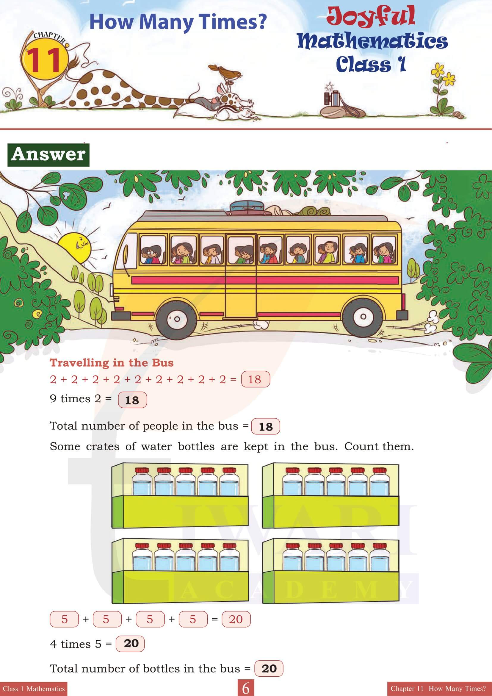 NCERT Solutions for Class 1 Maths Joyful Chapter 11 Guide in English