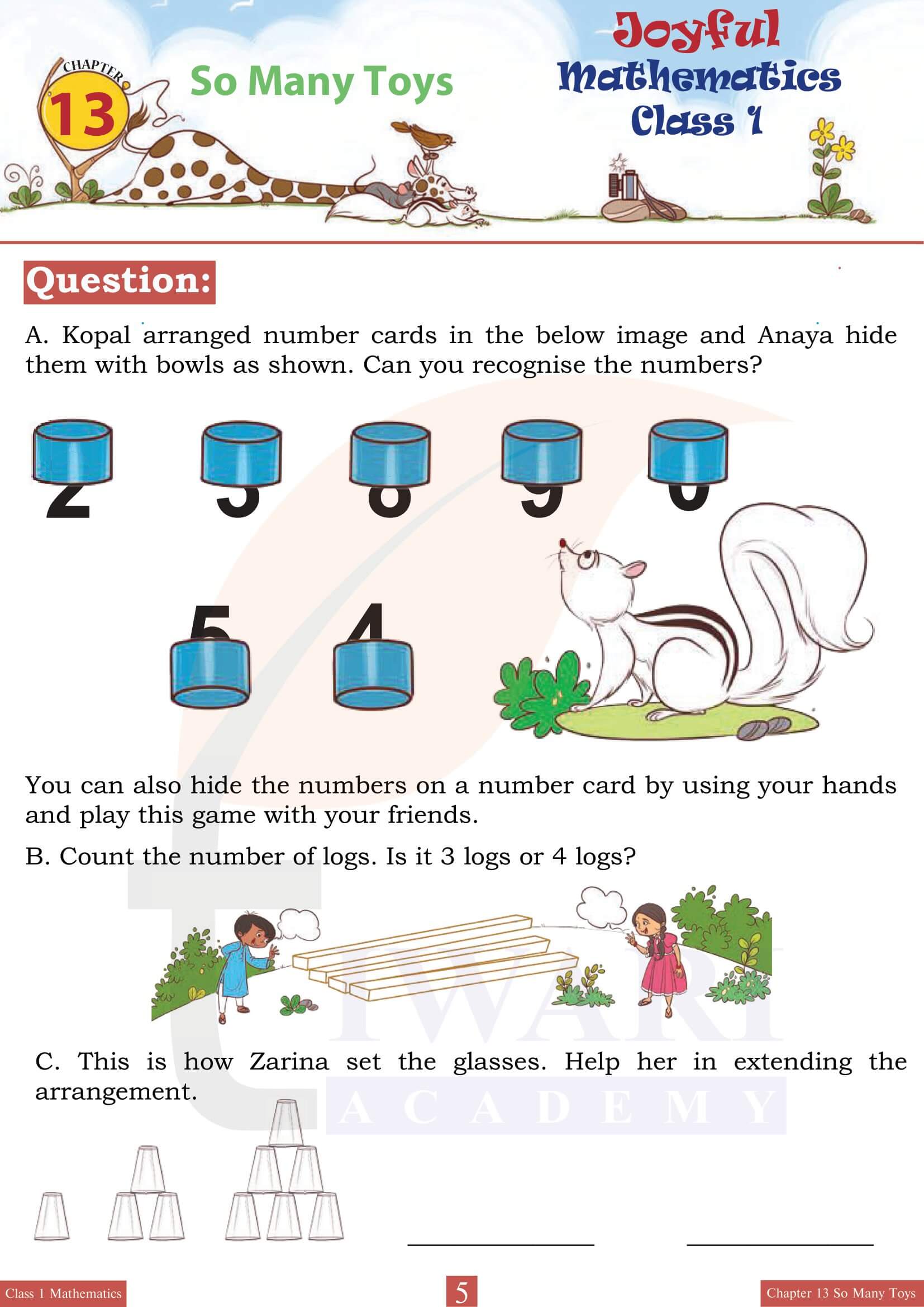 Class 1 Maths Joyful Chapter 13