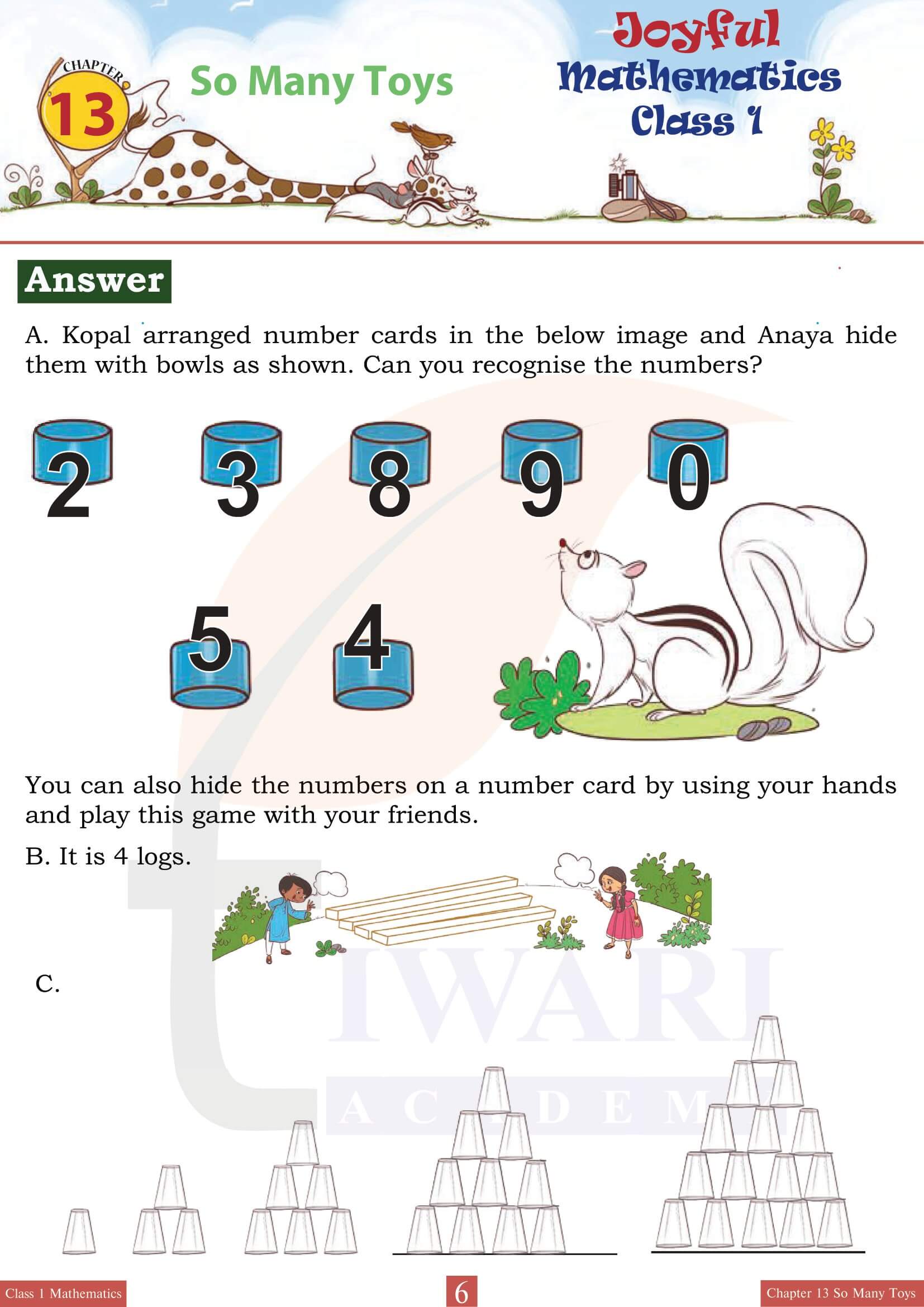 Class 1 Maths Joyful Chapter 13 NCERT Solutions