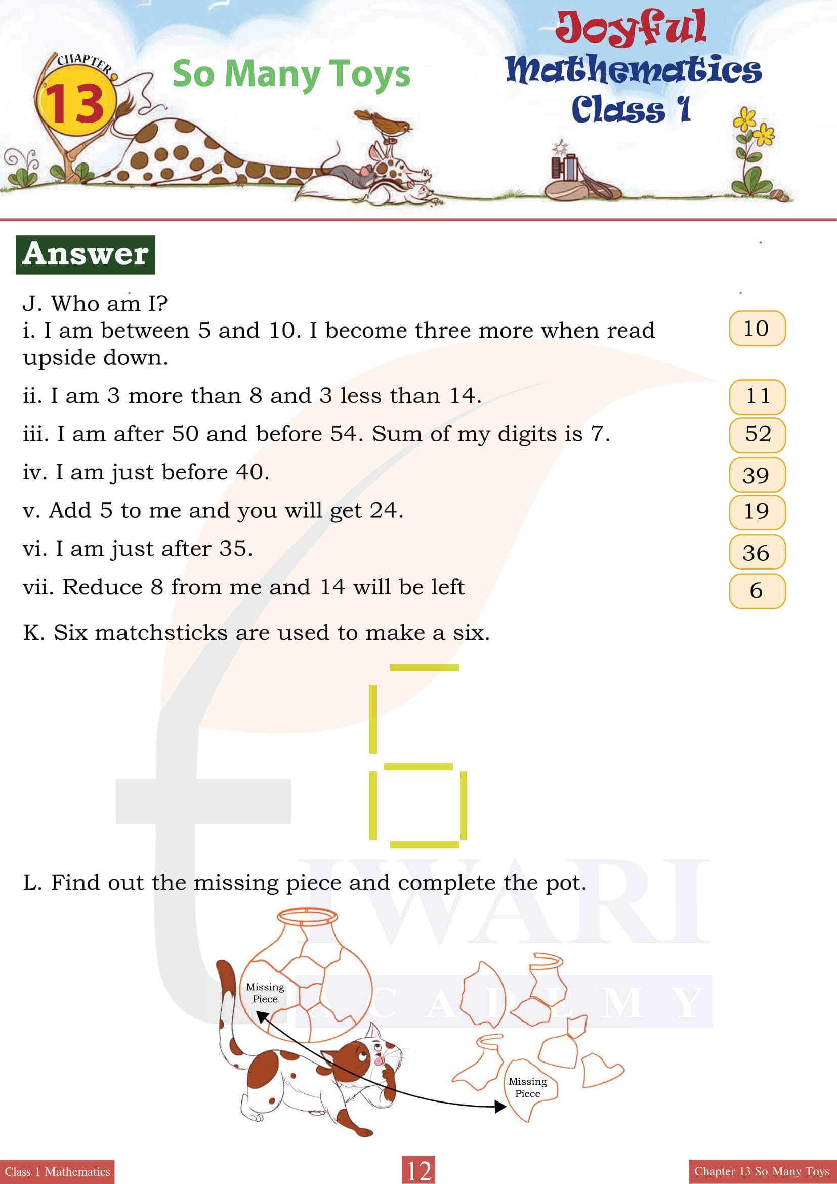 Class 1 Joyful Maths Chapter 13 Guide