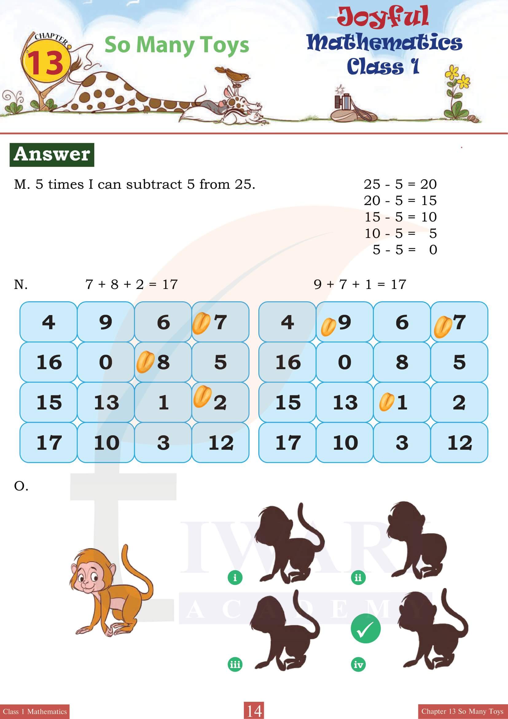 Class 1 Joyful Maths Chapter 13 Question Answers