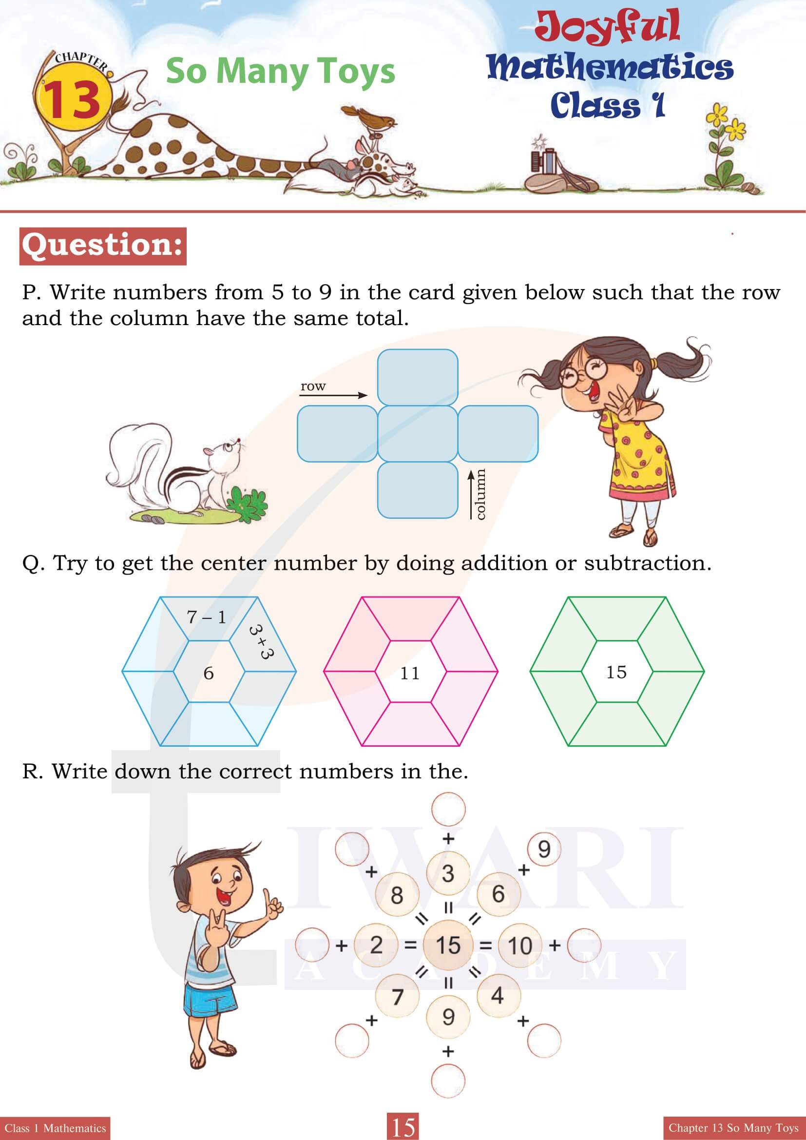 Class 1 Joyful Maths Chapter 13 Workhseet answers