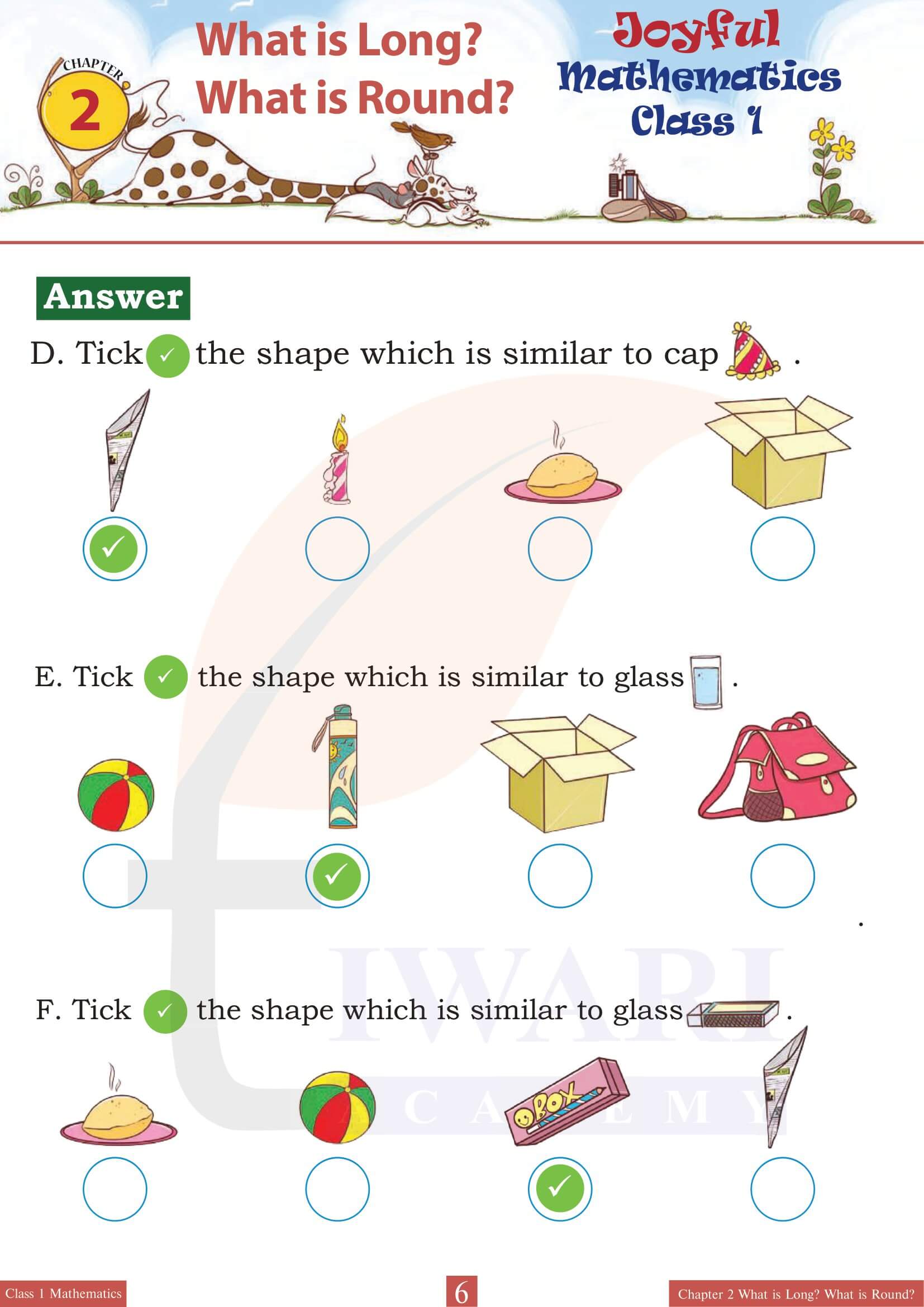 Class 1 Maths Joyful Chapter 2