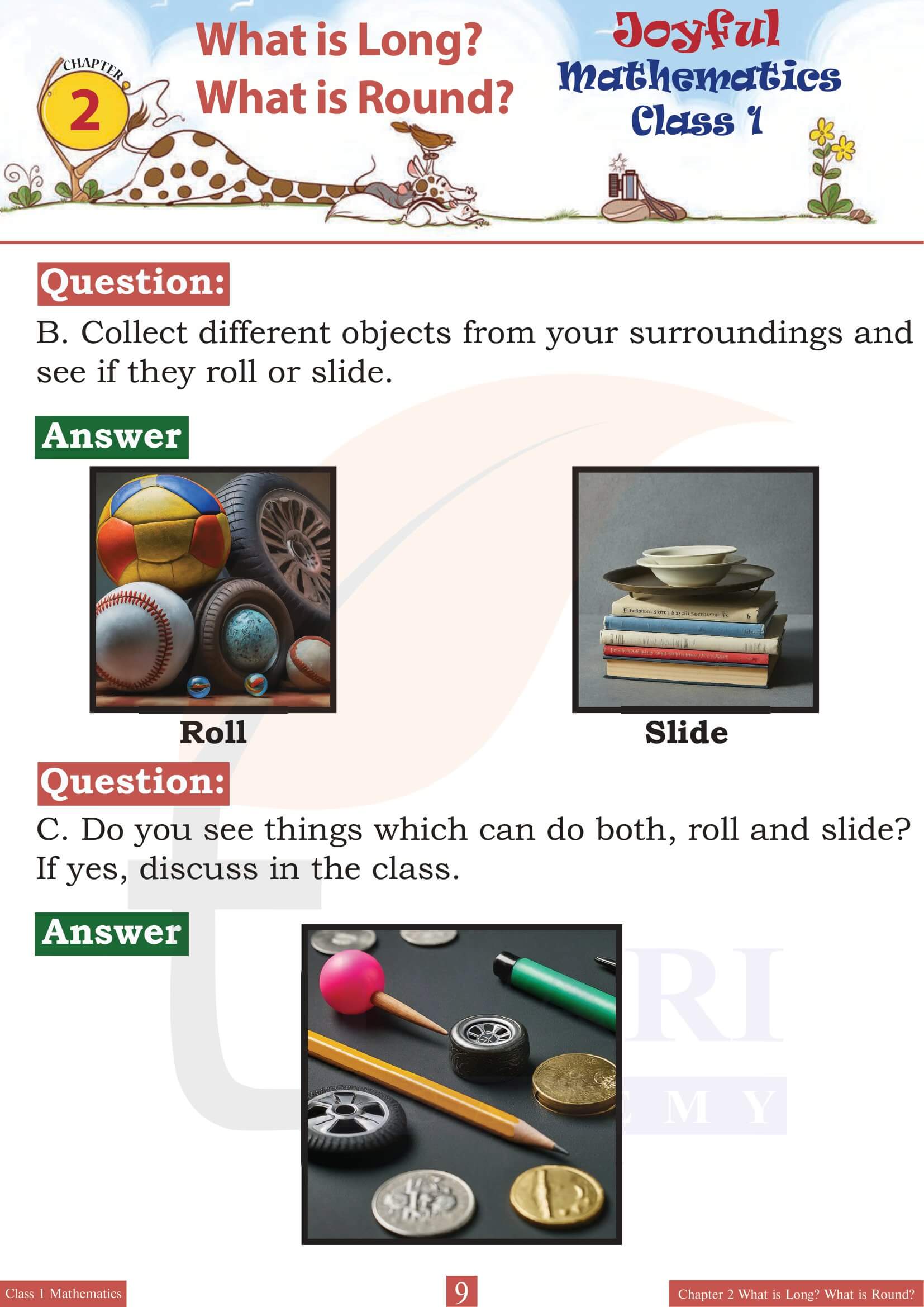 Class 1 Maths Joyful Chapter 2 Solutions