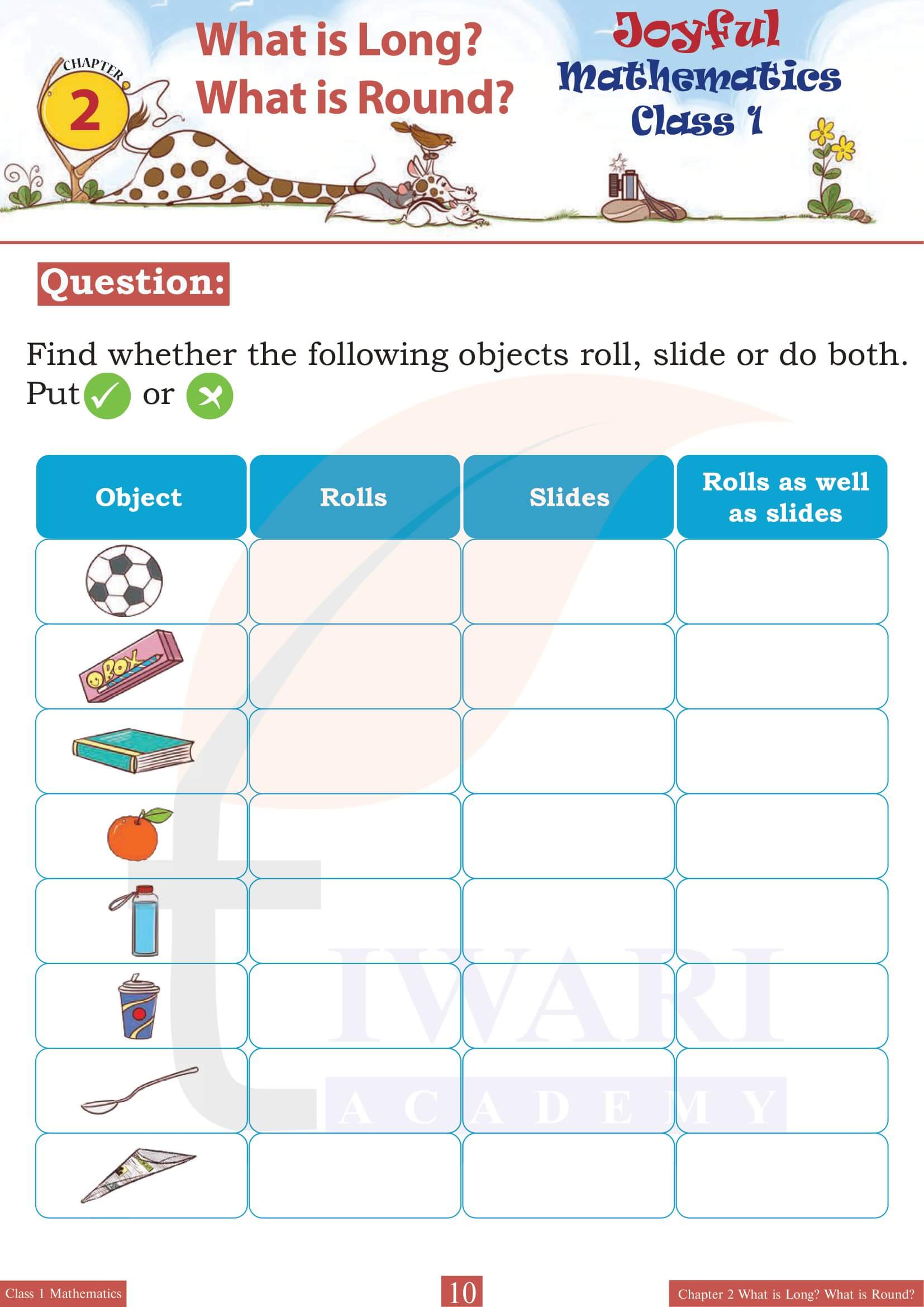 Class 1 Maths Joyful Chapter 2 Guide