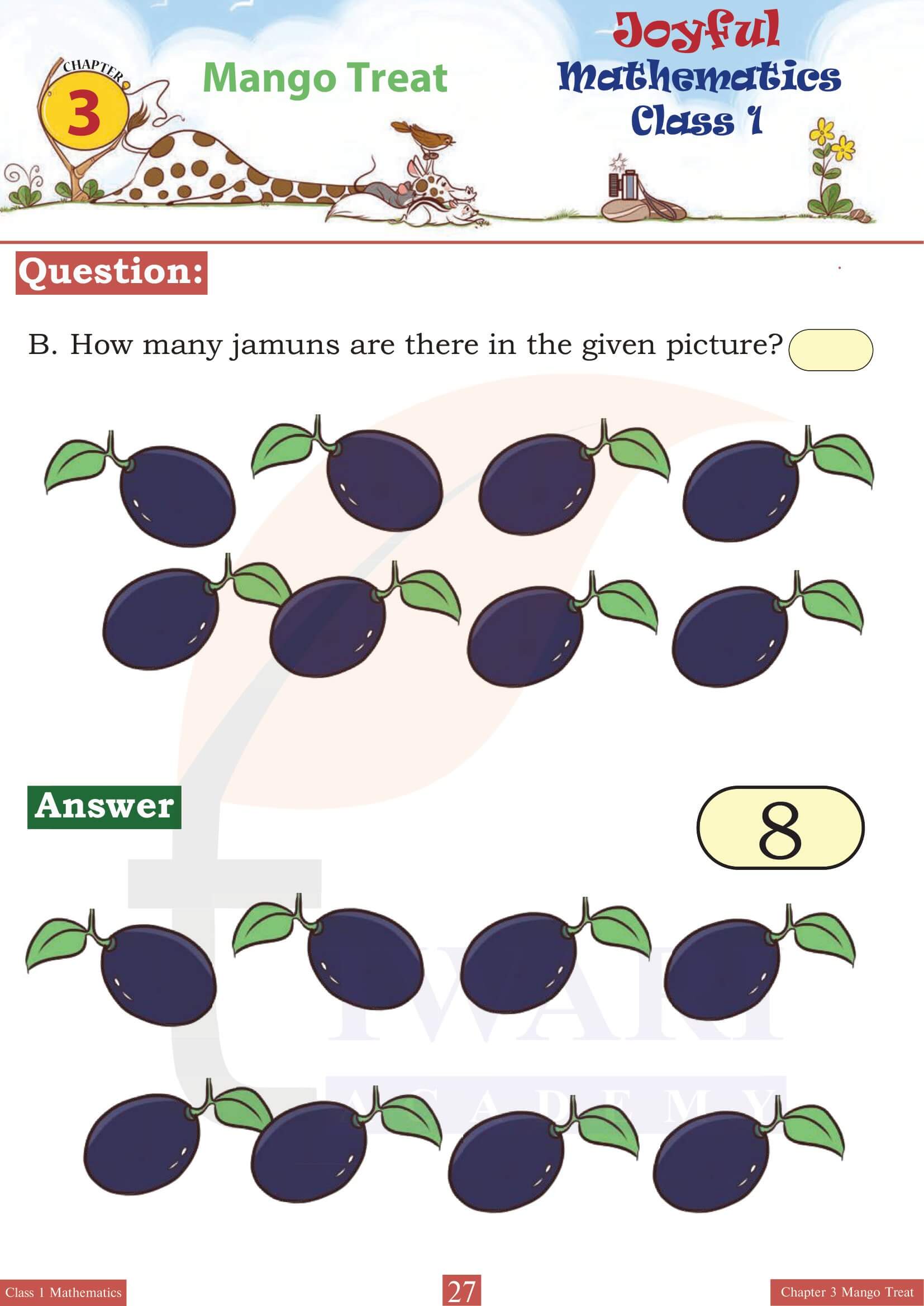 Class 1 Joyful Mathematics Chapter 3 Picture colouring