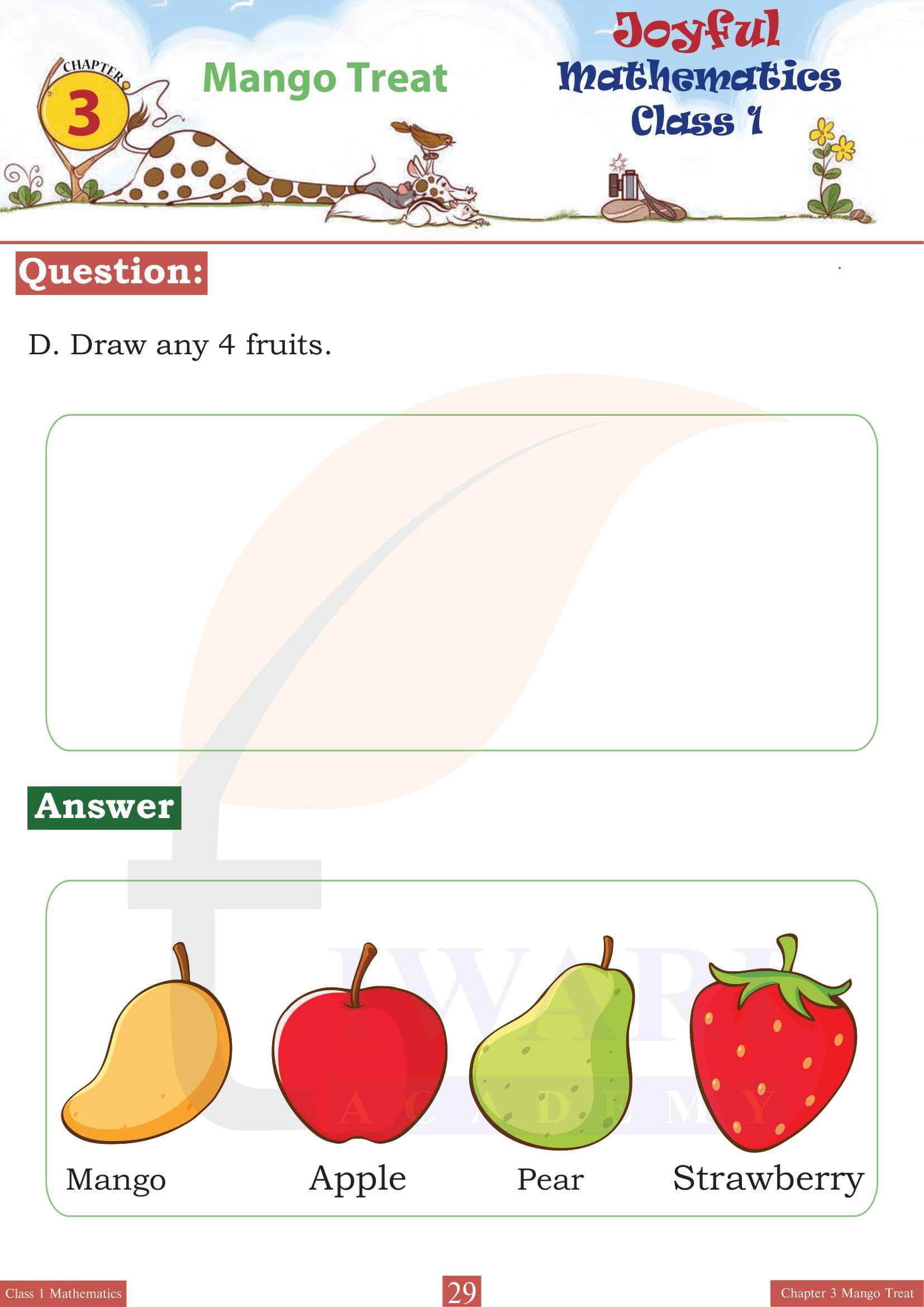 Class 1 Joyful Mathematics Chapter 3 free guide