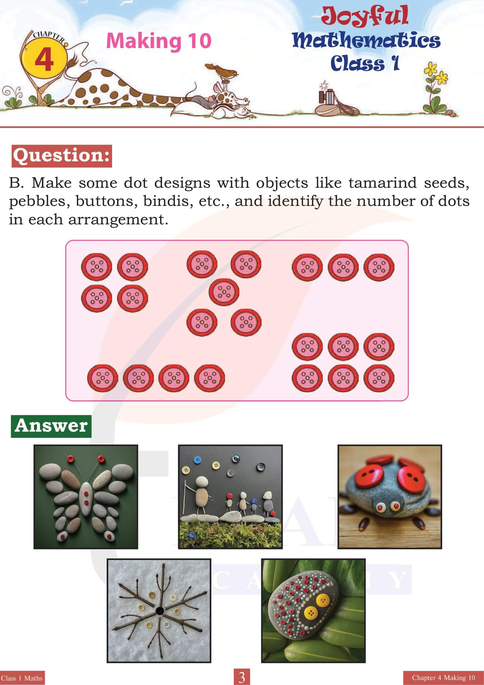 Class 1 Maths Joyful Chapter 4 Making 10 Answers