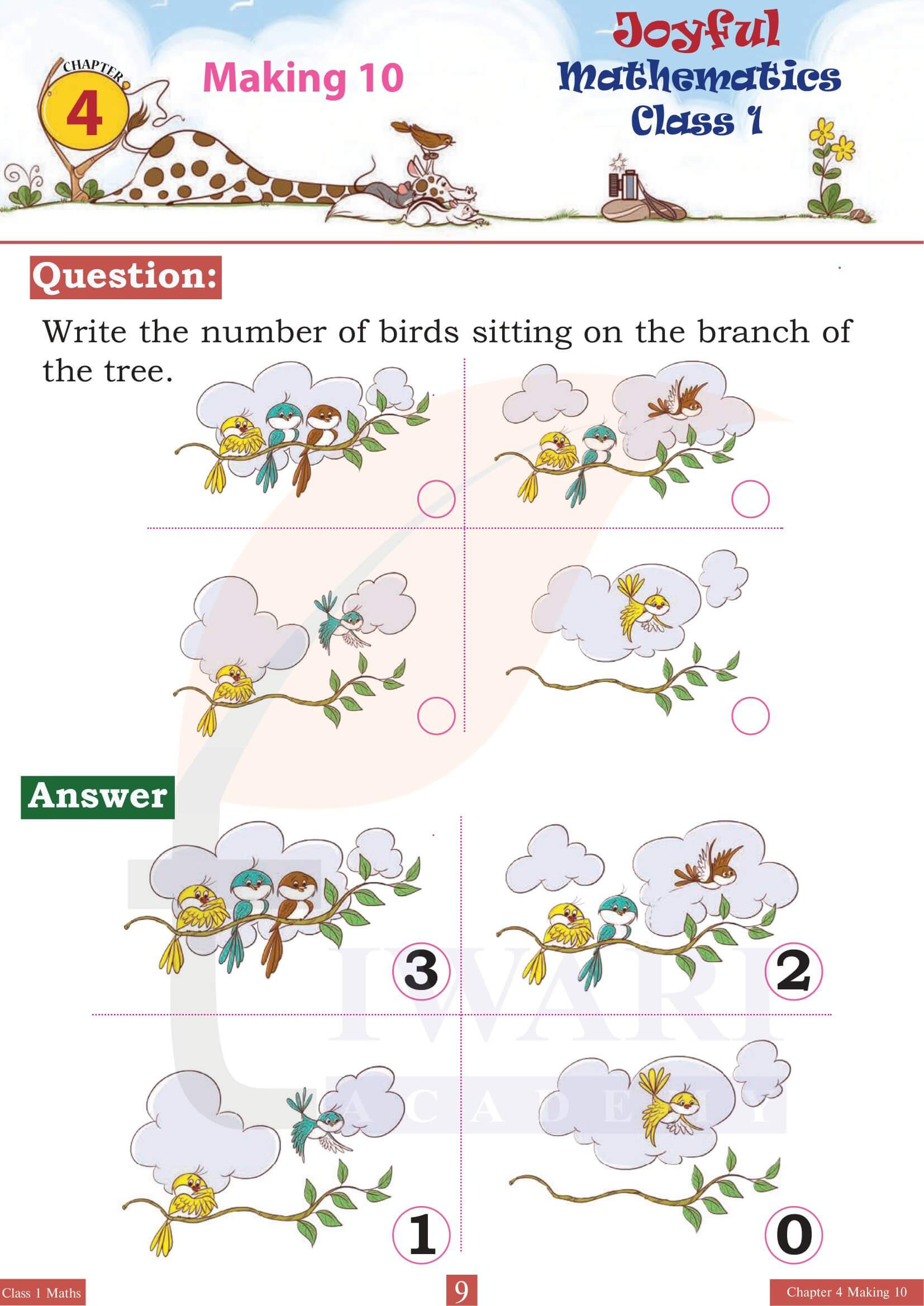 Class 1 Maths Joyful Chapter 4 Answers