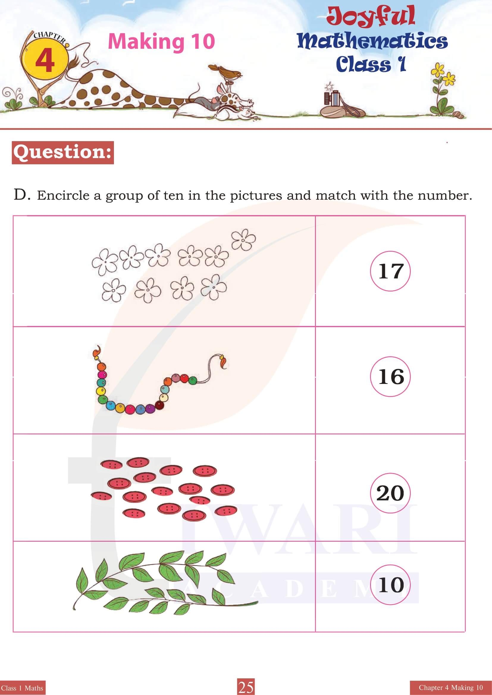 Class 1 Joyful Maths Chapter 4 Solutions free