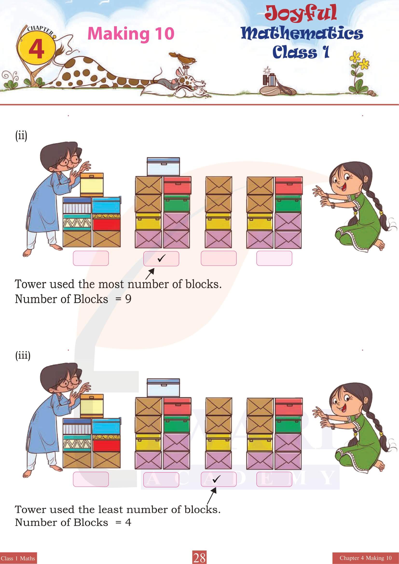 Class 1 Joyful Maths Chapter 4 assignments