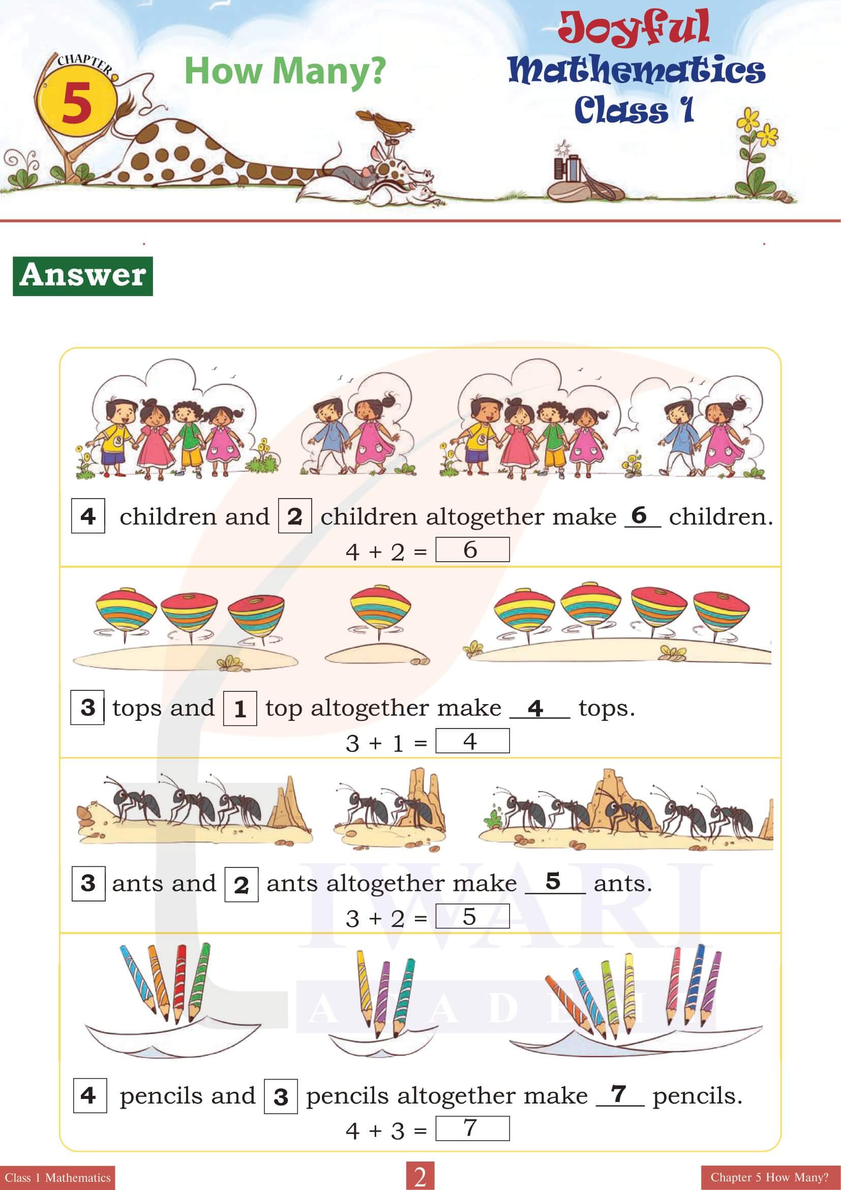 NCERT Class 1 Maths Joyful Chapter 5 How Many?