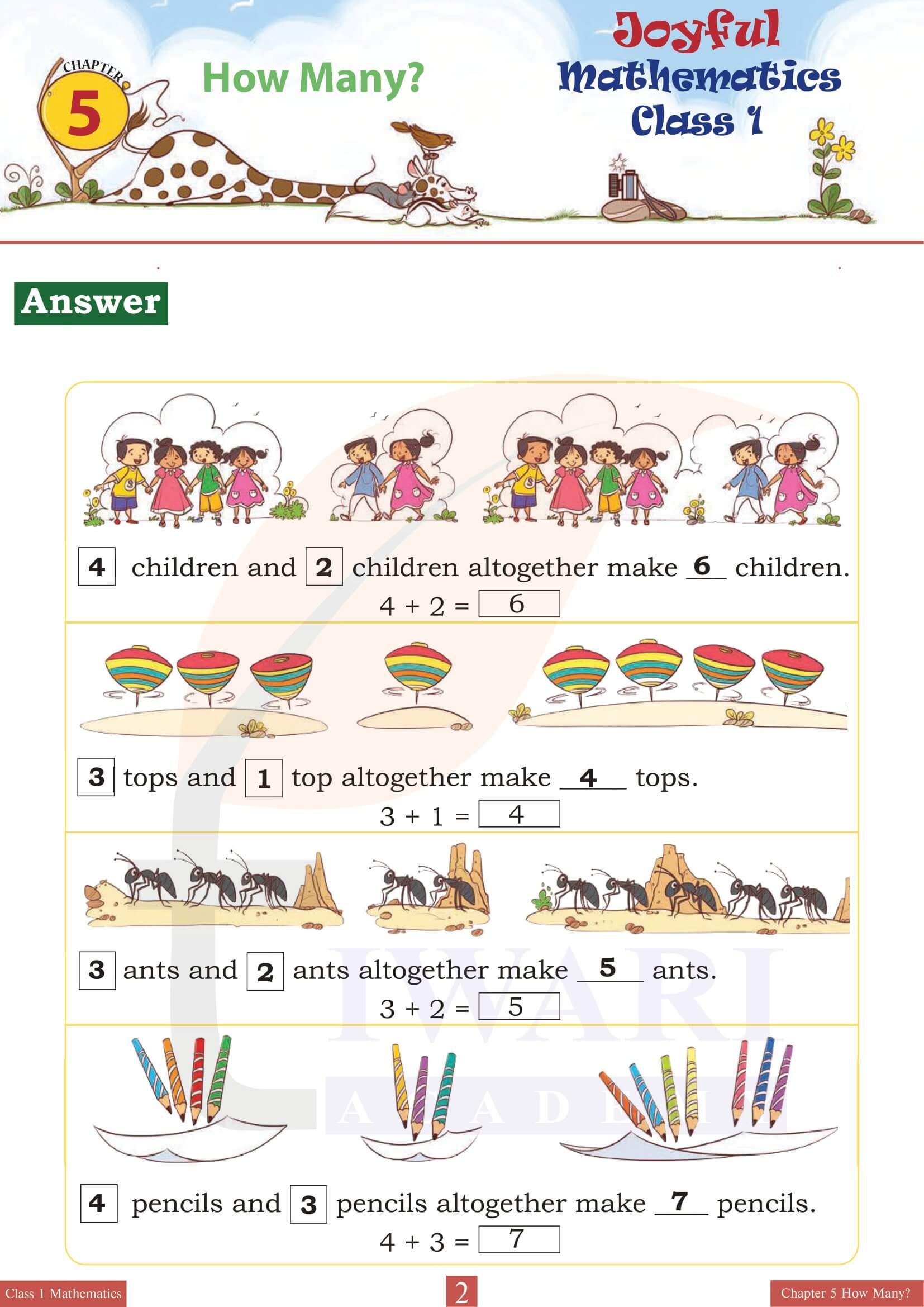 NCERT Class 1 Maths Joyful Chapter 5 How Many?