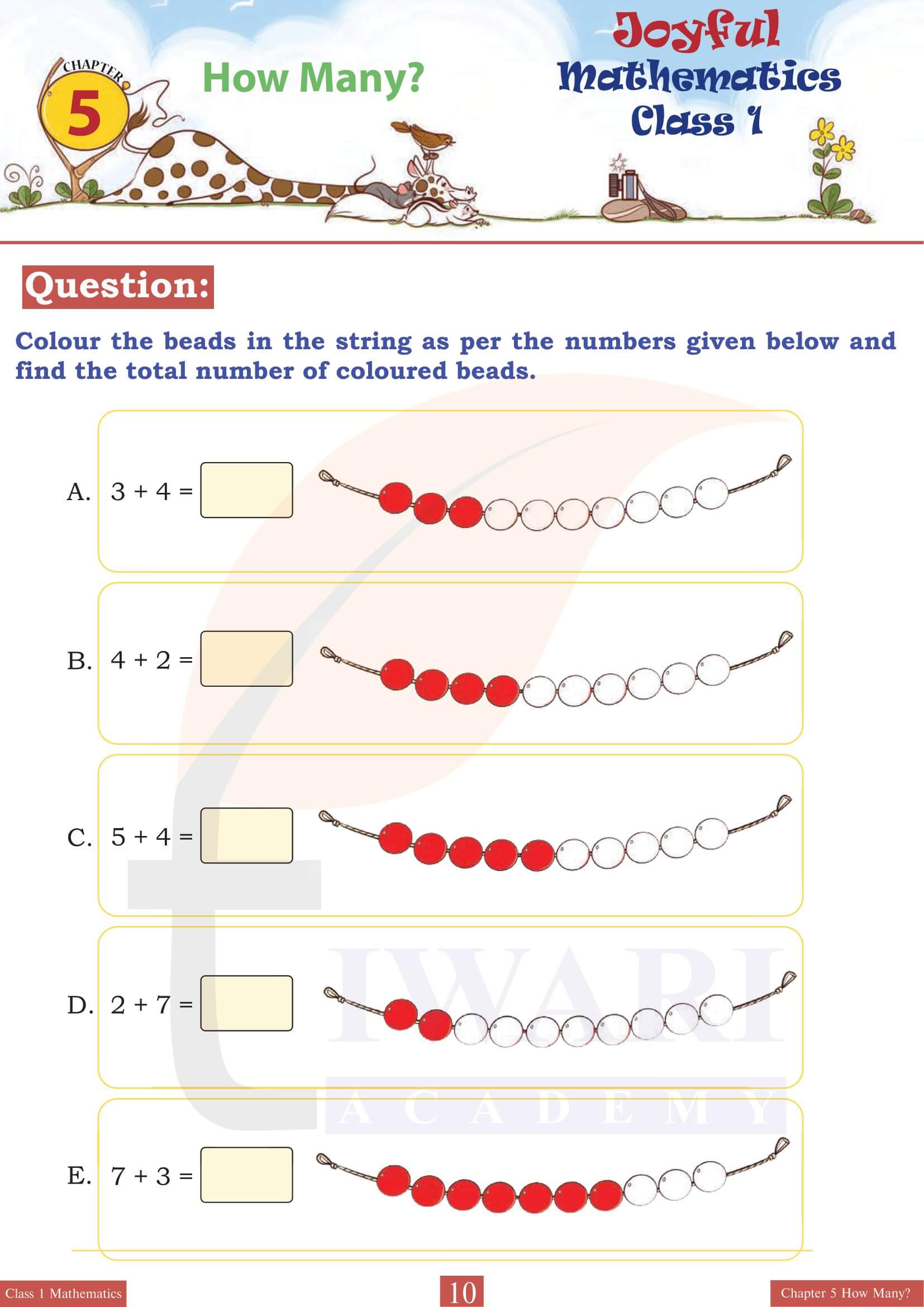 Class 1 Maths Joyful Chapter 5 NCERT Solutions