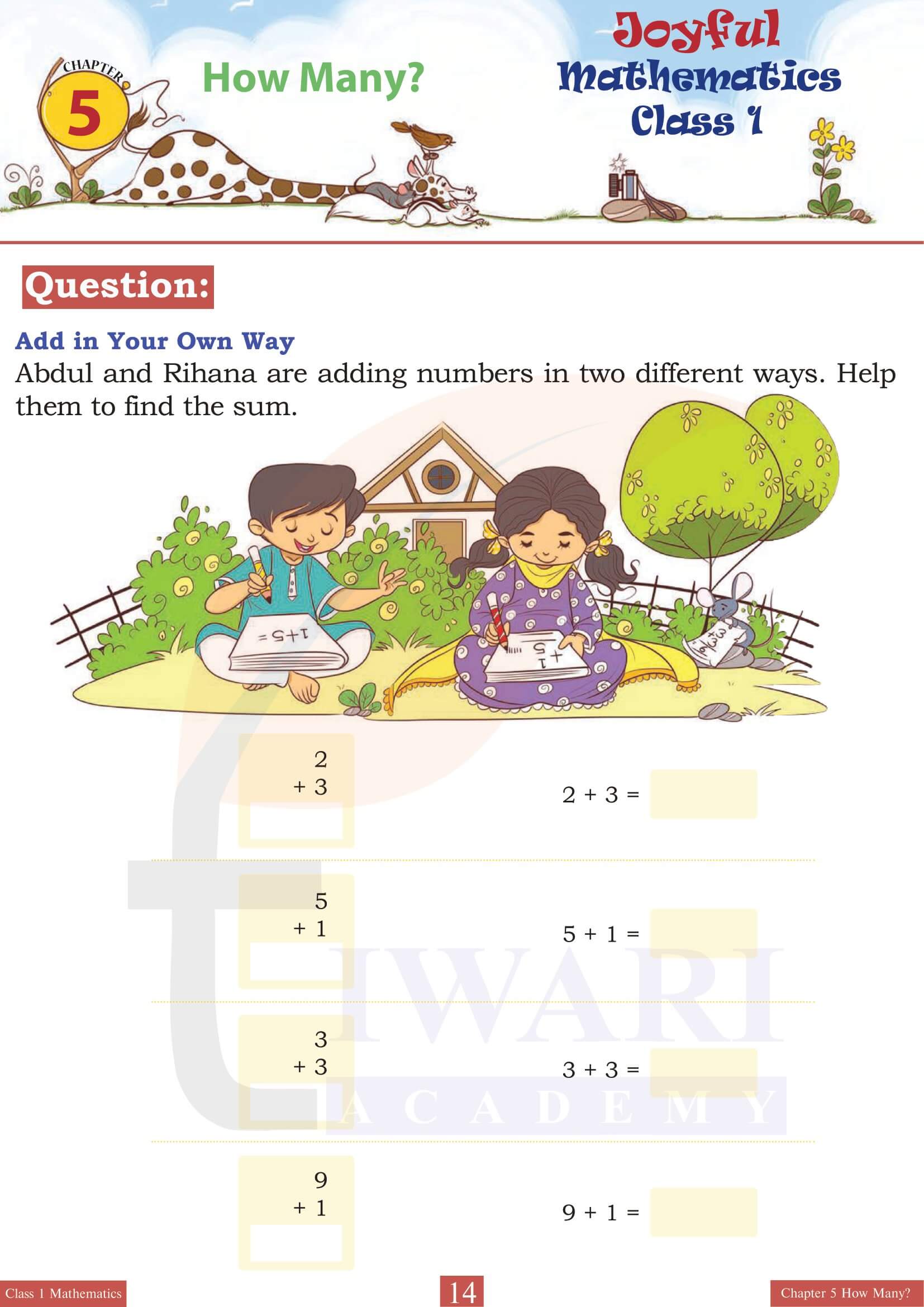 Class 1 Joyful Maths Chapter 5 answers
