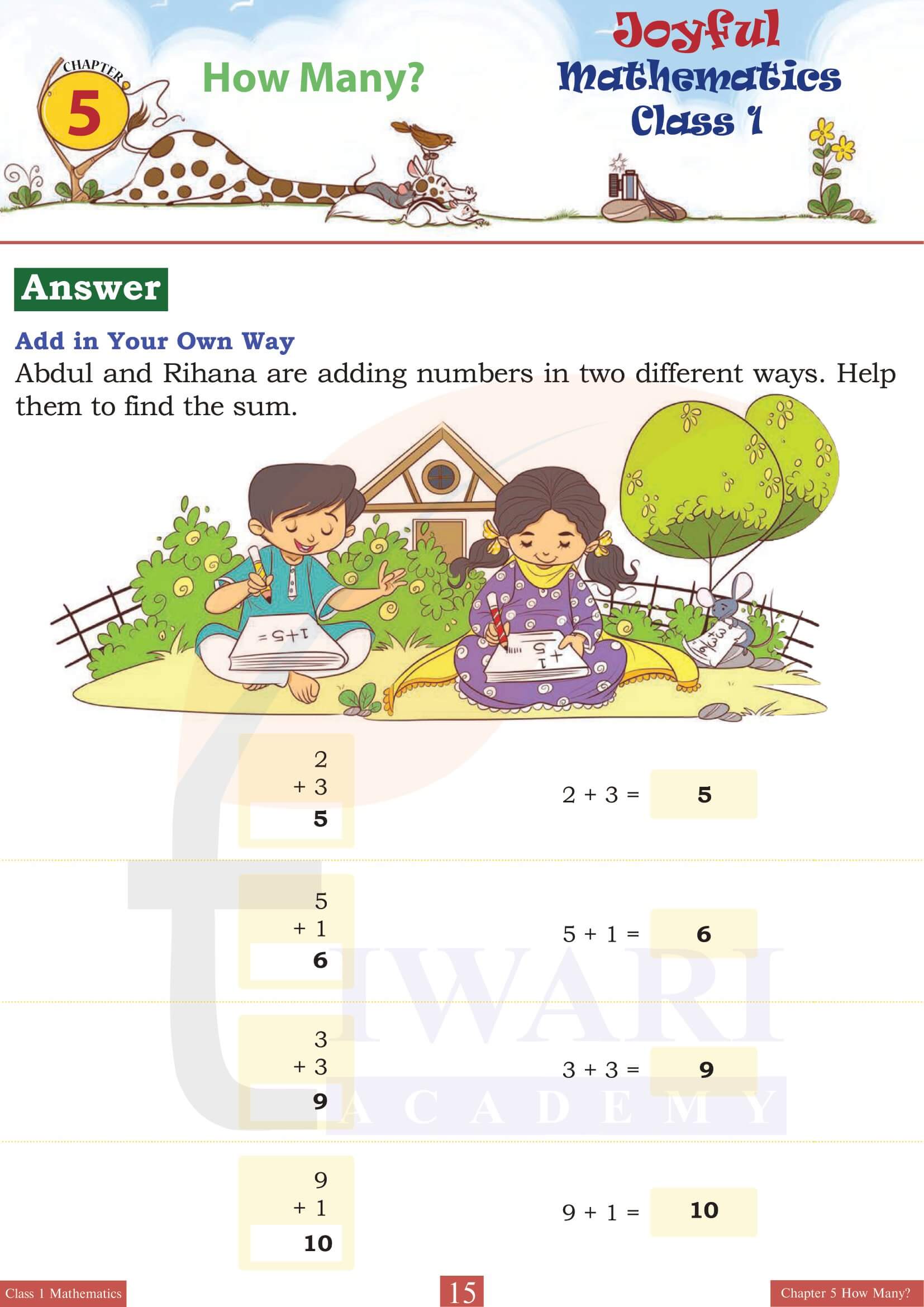 Class 1 Joyful Maths Chapter 5 Solutions