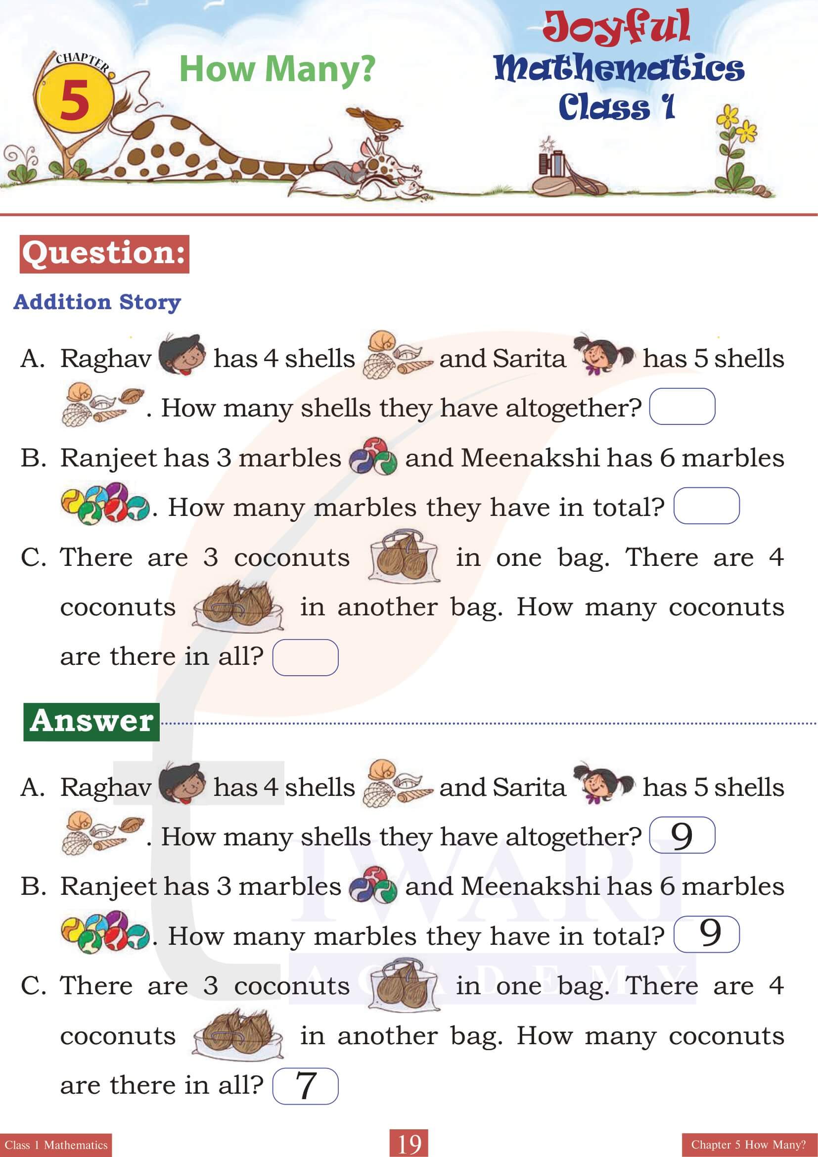 Class 1 Joyful Maths Chapter 5 QA