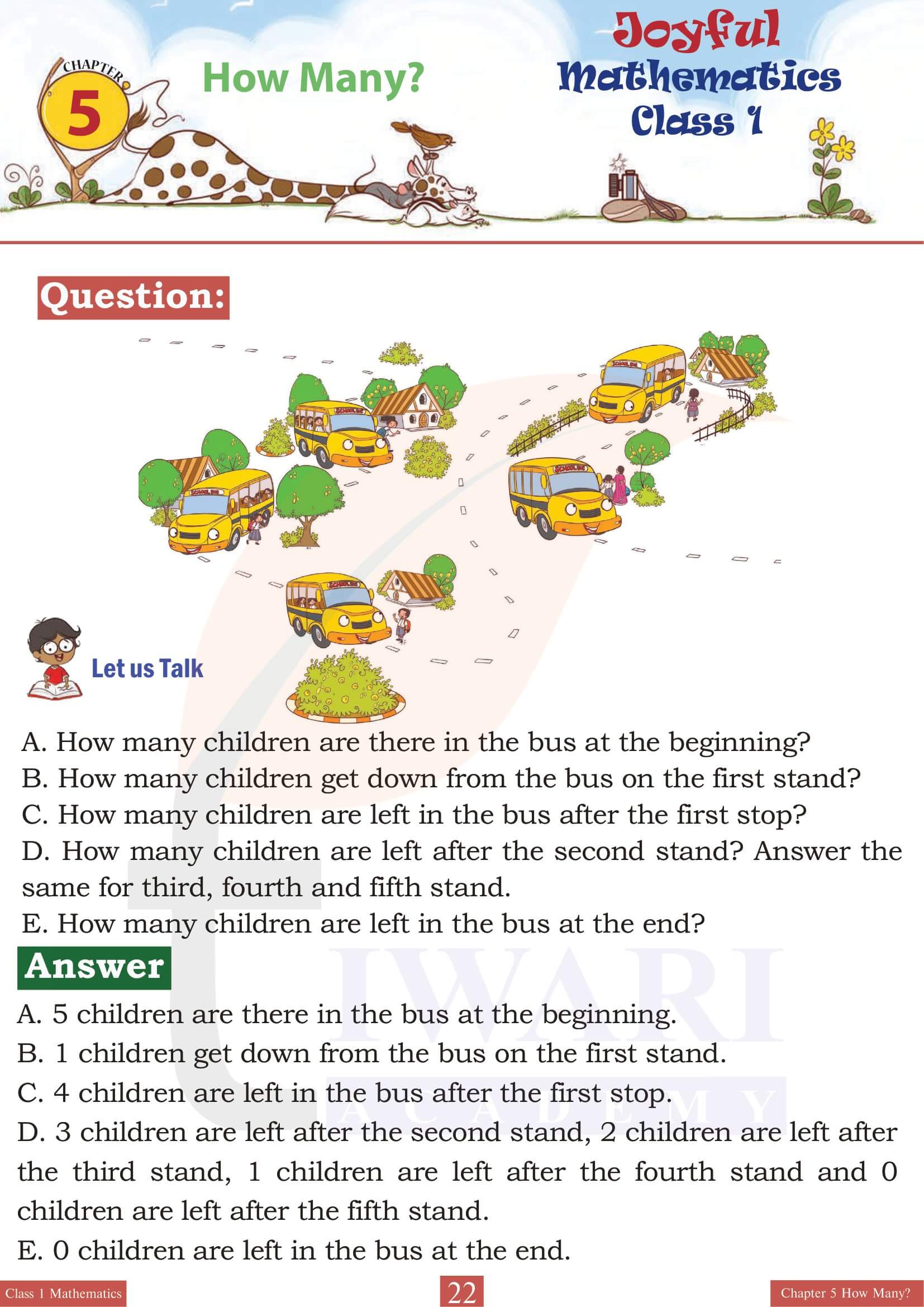 NCERT Class 1 Joyful Maths Chapter 5