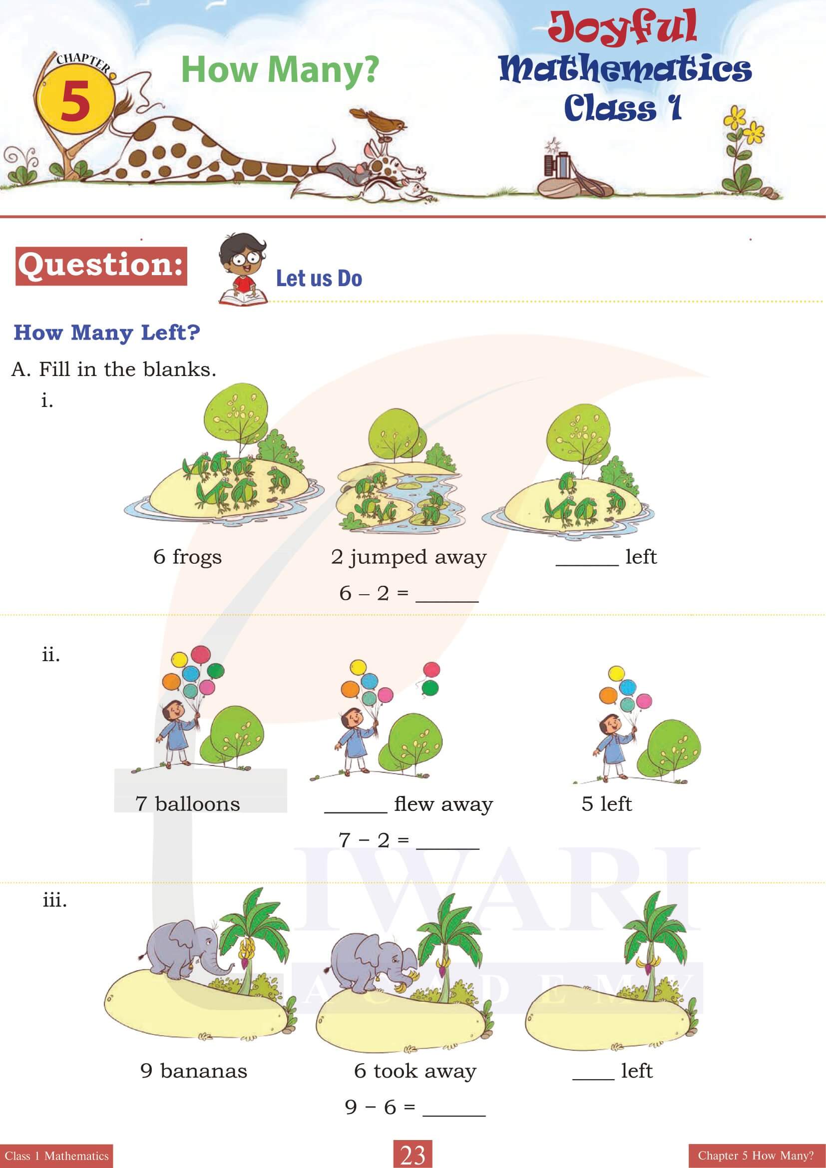 NCERT Class 1 Joyful Maths Chapter 5 Answers