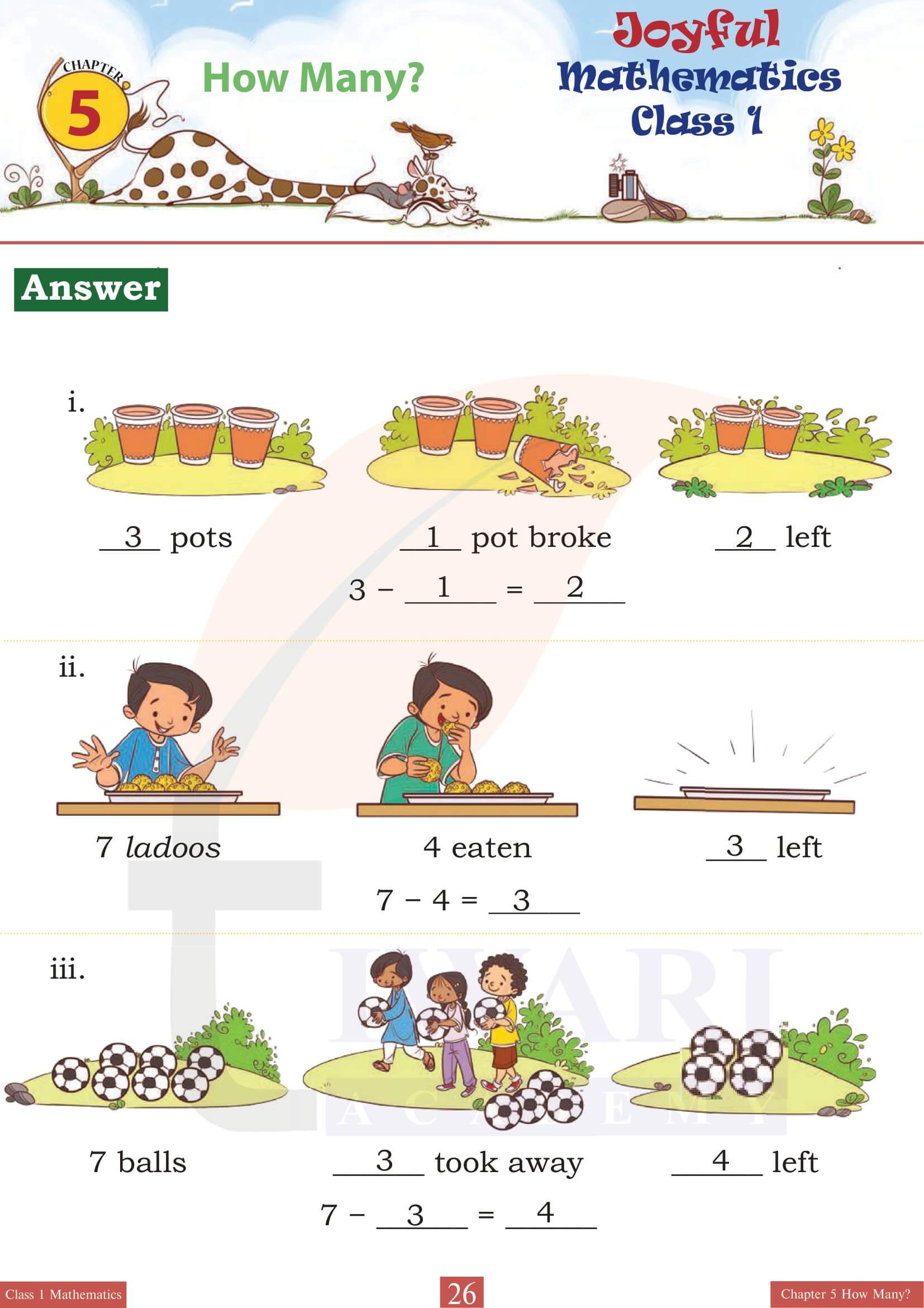 NCERT Class 1 Joyful Maths Chapter 5 in English