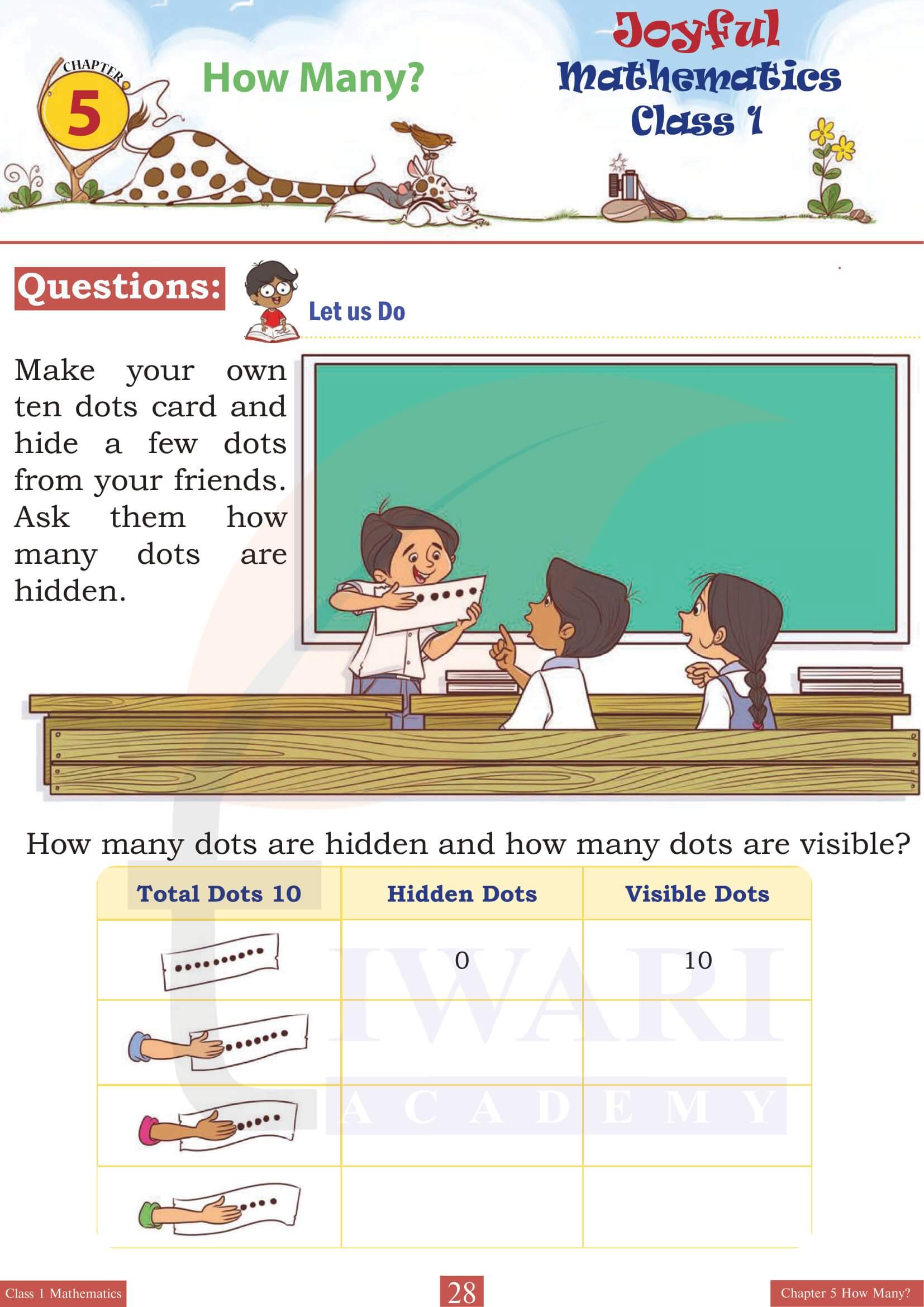 NCERT Class 1 Joyful Maths Chapter 5 Solutions