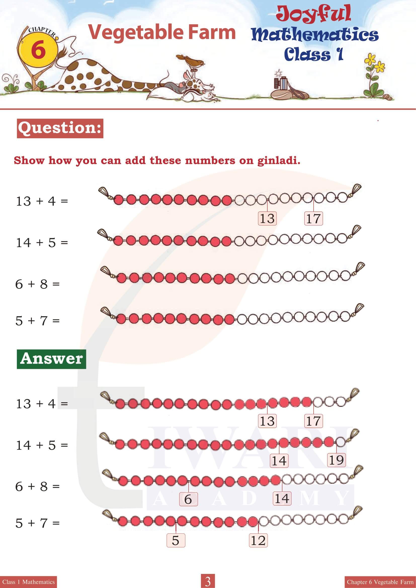 Class 1 Maths Joyful Chapter 6 Vegetable Farm