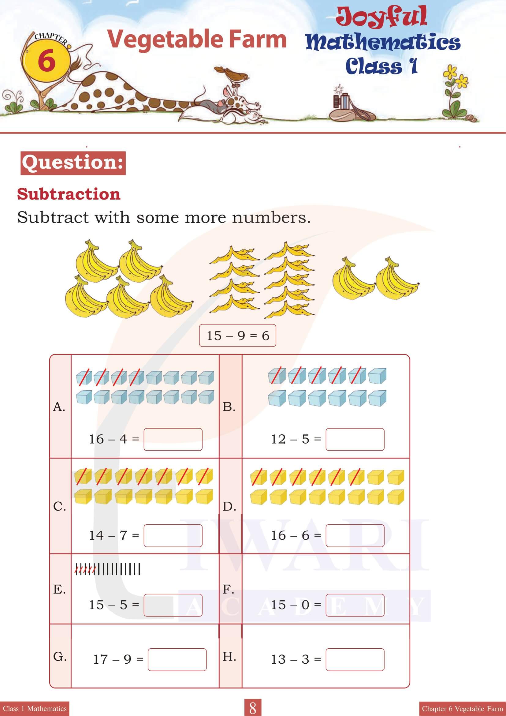 Class 1 Maths Joyful Chapter 6 Assignments